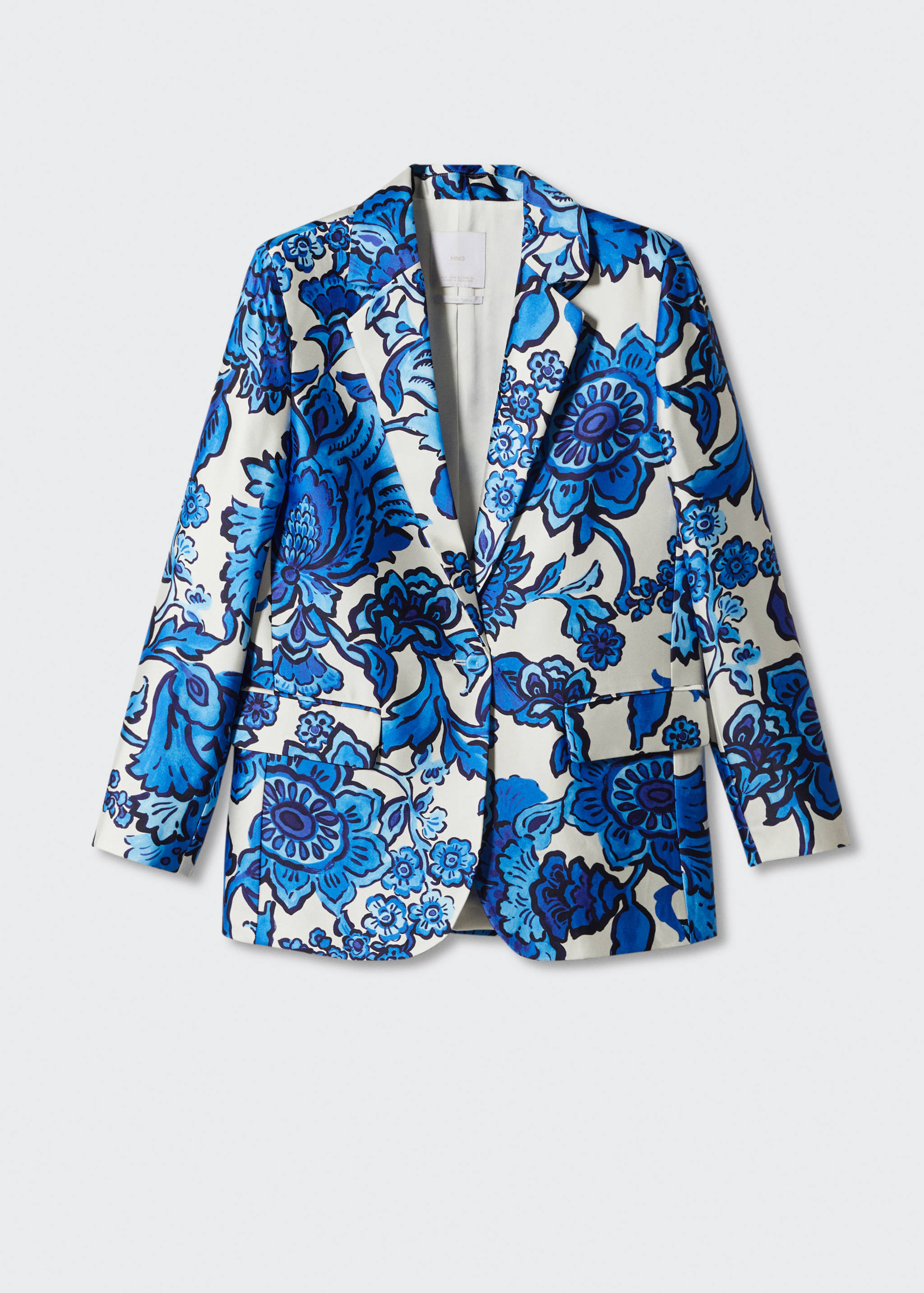 Satin printed blazer - Article without model