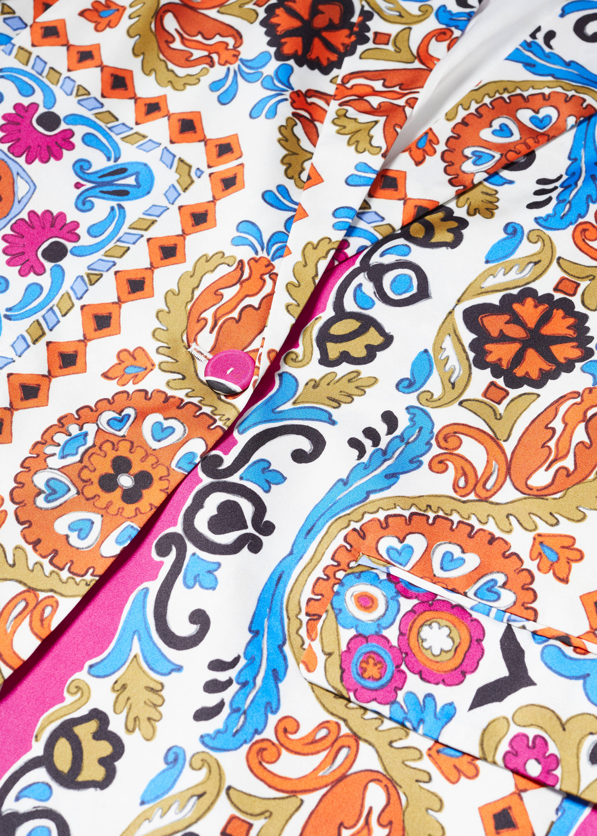 Satin printed blazer - Details of the article 8