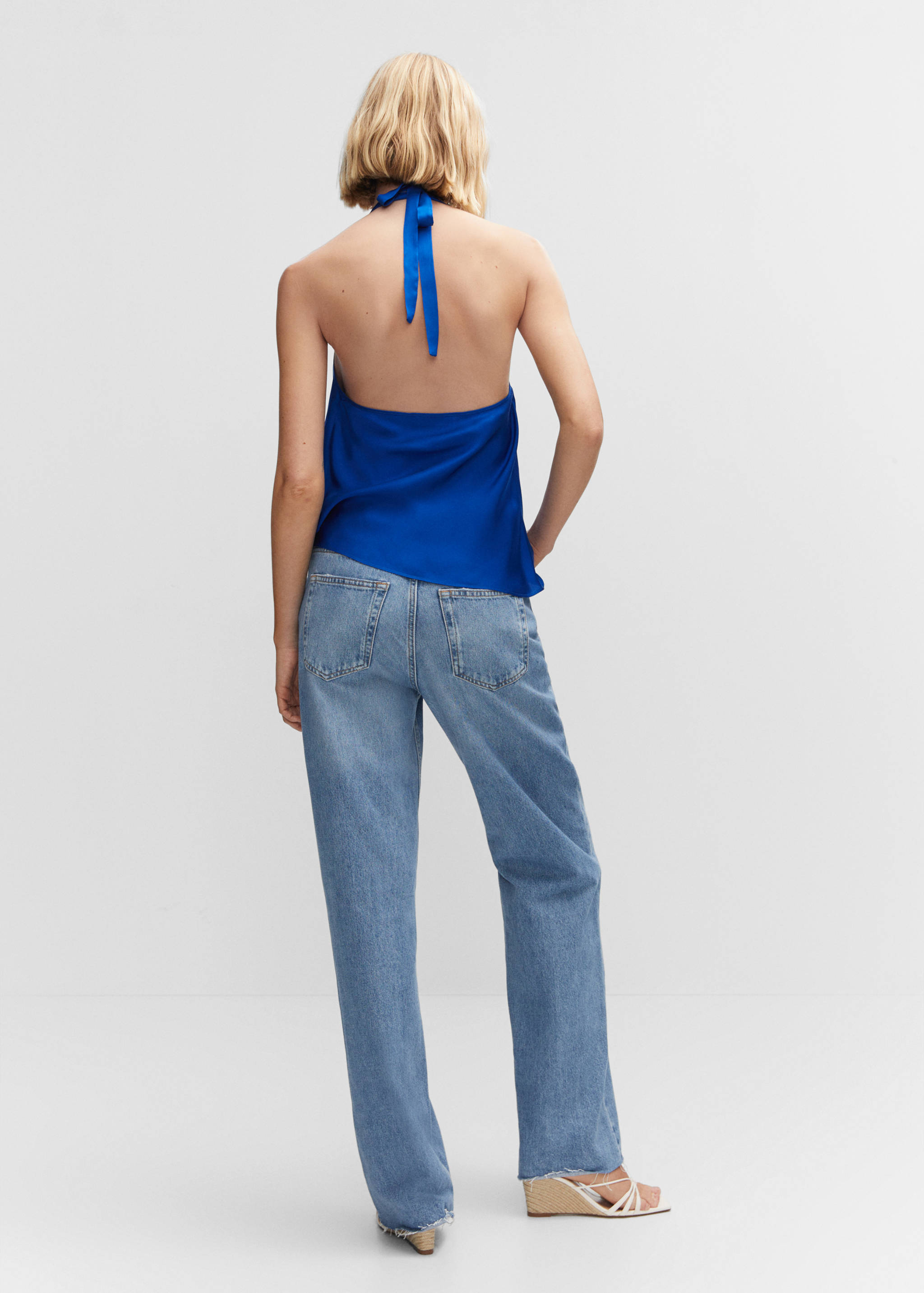 Top setinat coll drapejat - Revers de l'article