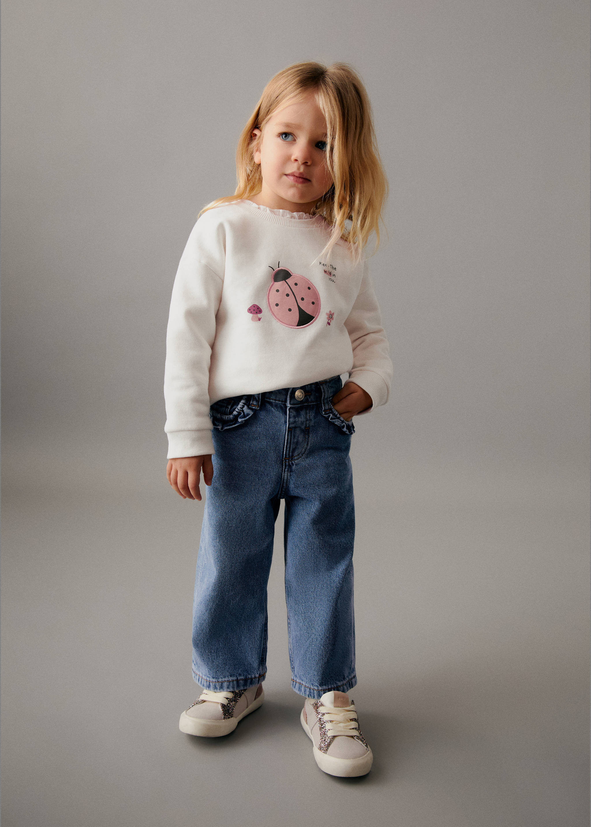 Embroidered drawing sweatshirt - General plane