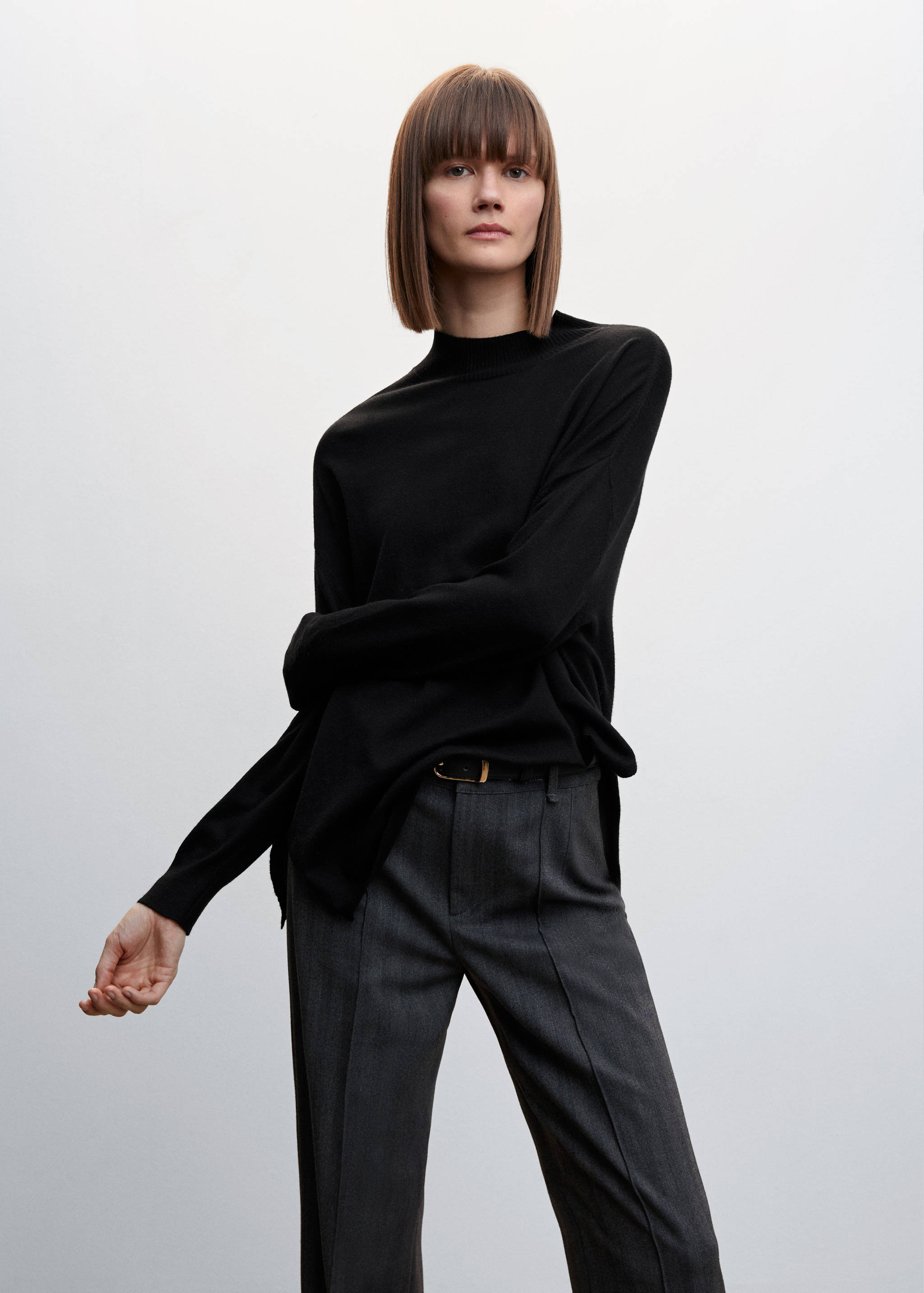 Pullover mit Seitenschlitzen - Mittlere Ansicht