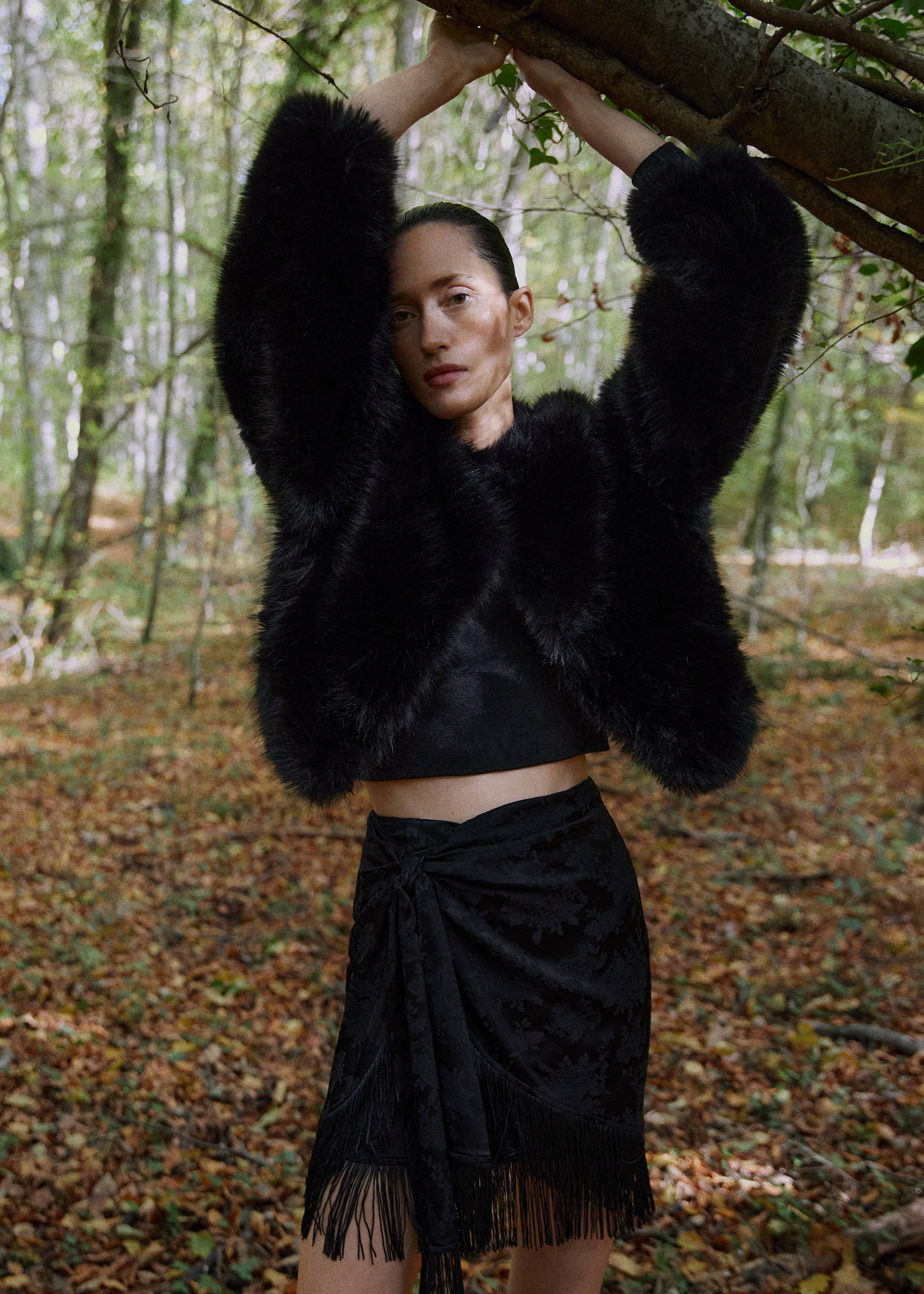 Fringed jacquard skirt - Details of the article 6