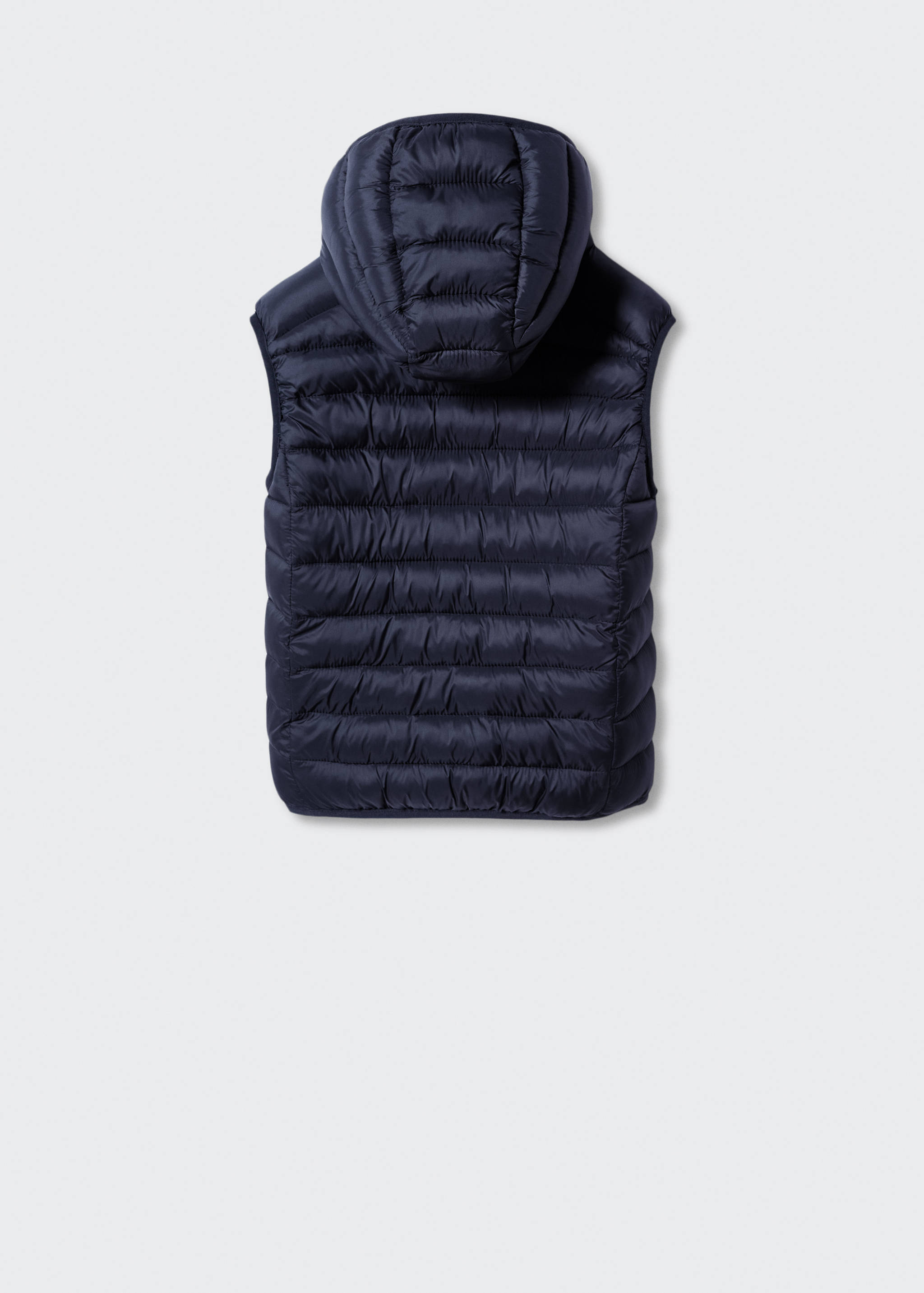 Quilted gilet with hood - Reverse of the article