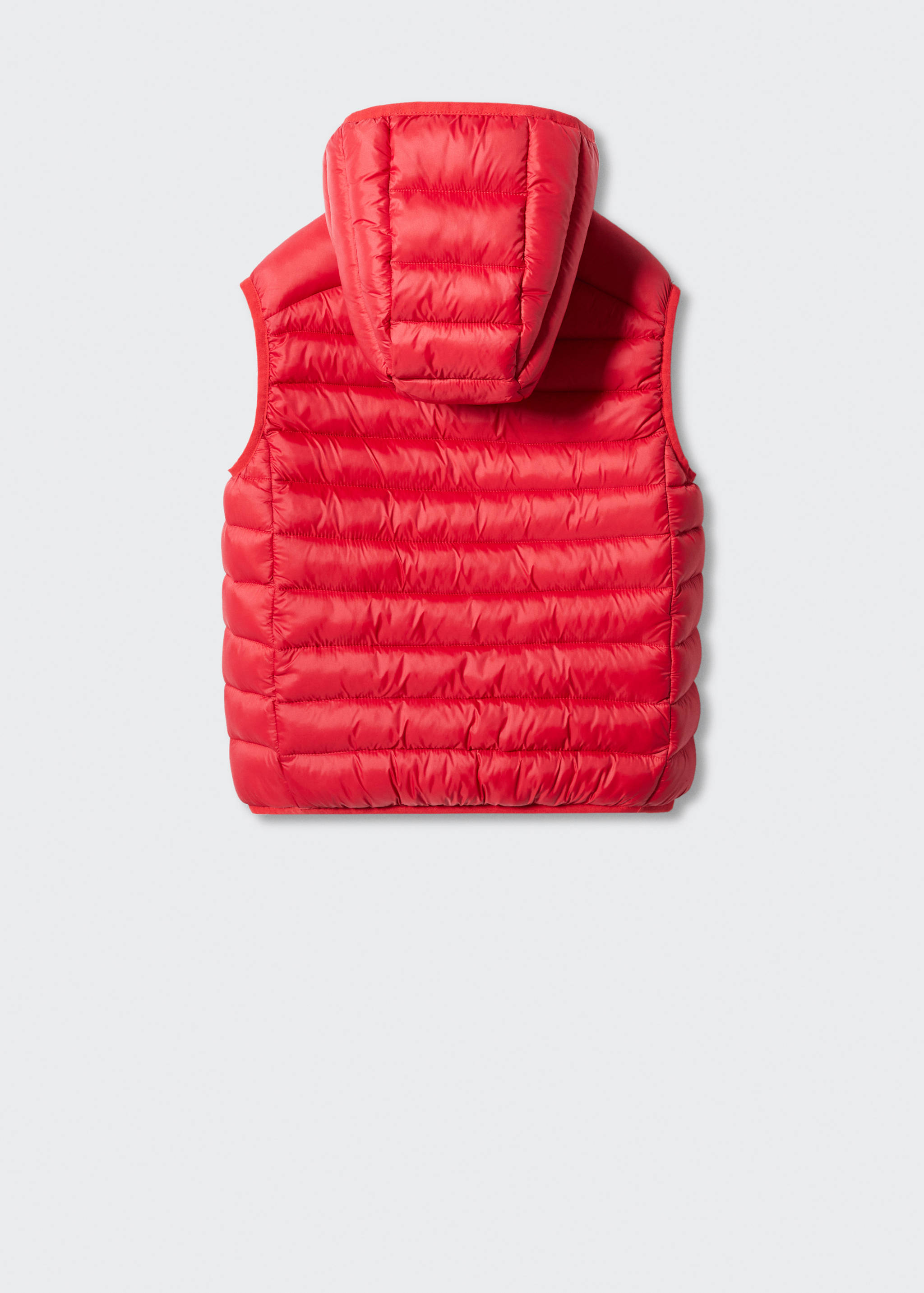 Quilted gilet with hood - Reverse of the article