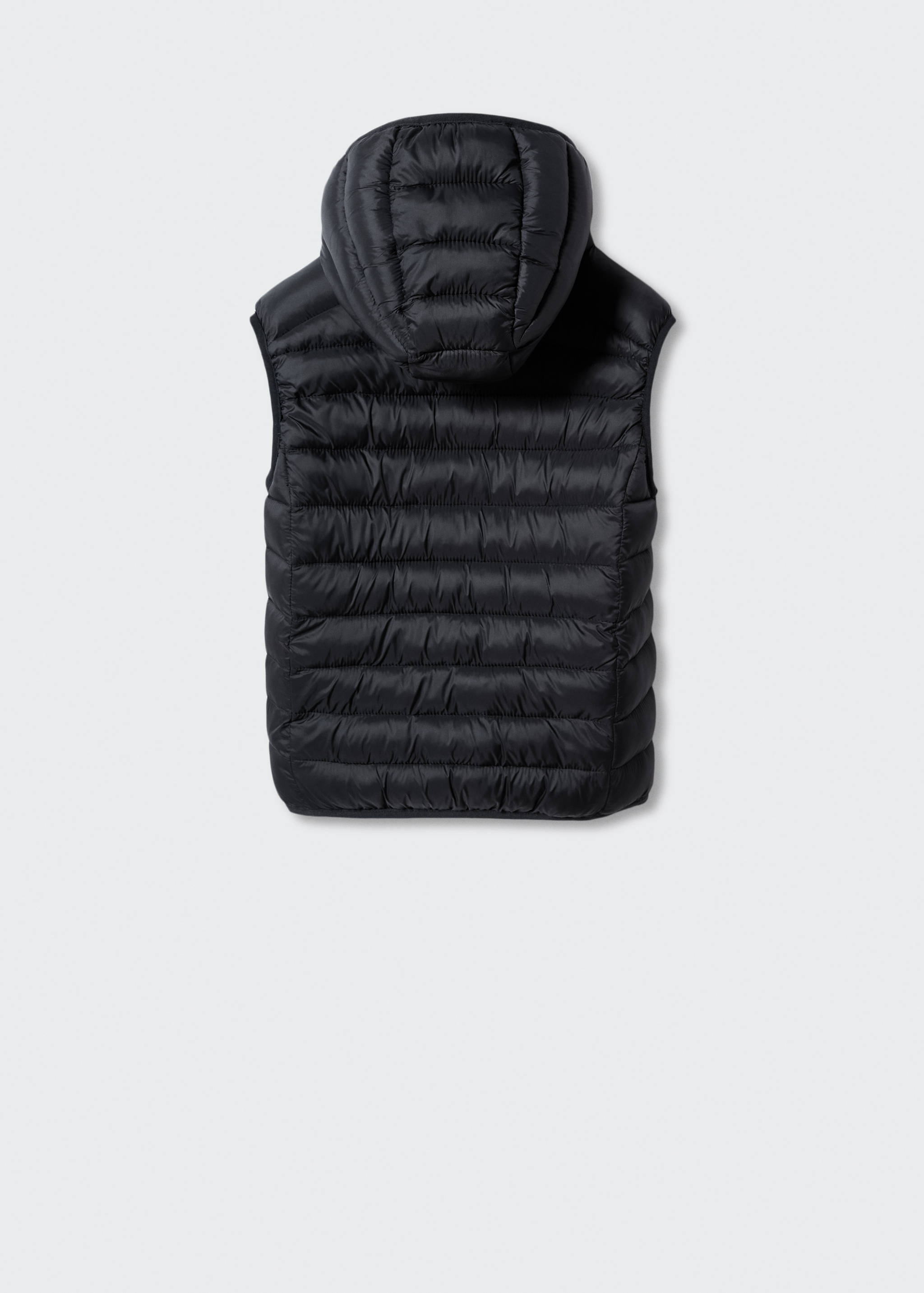 Quilted gilet with hood - Reverse of the article