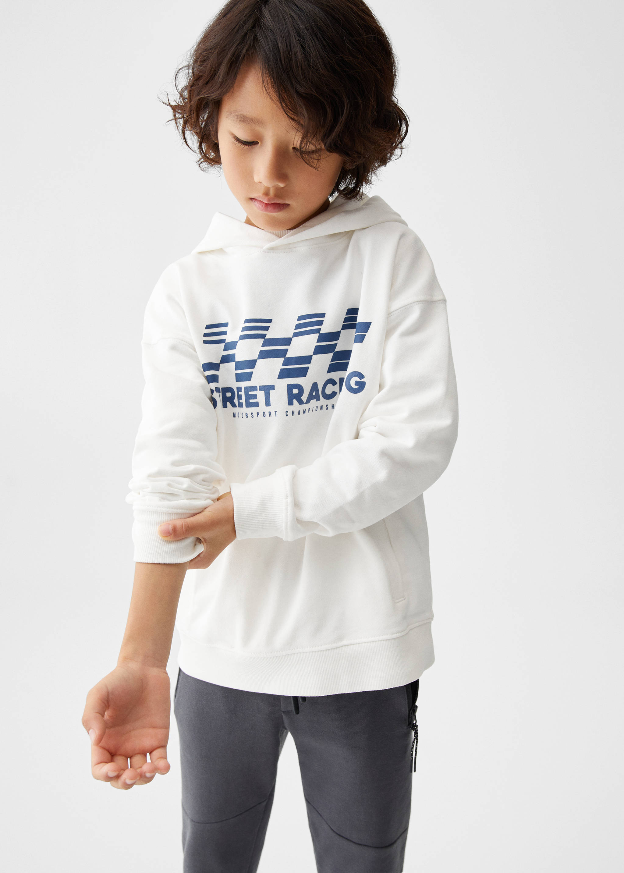 Bedrukte hoodie - Middenvlak