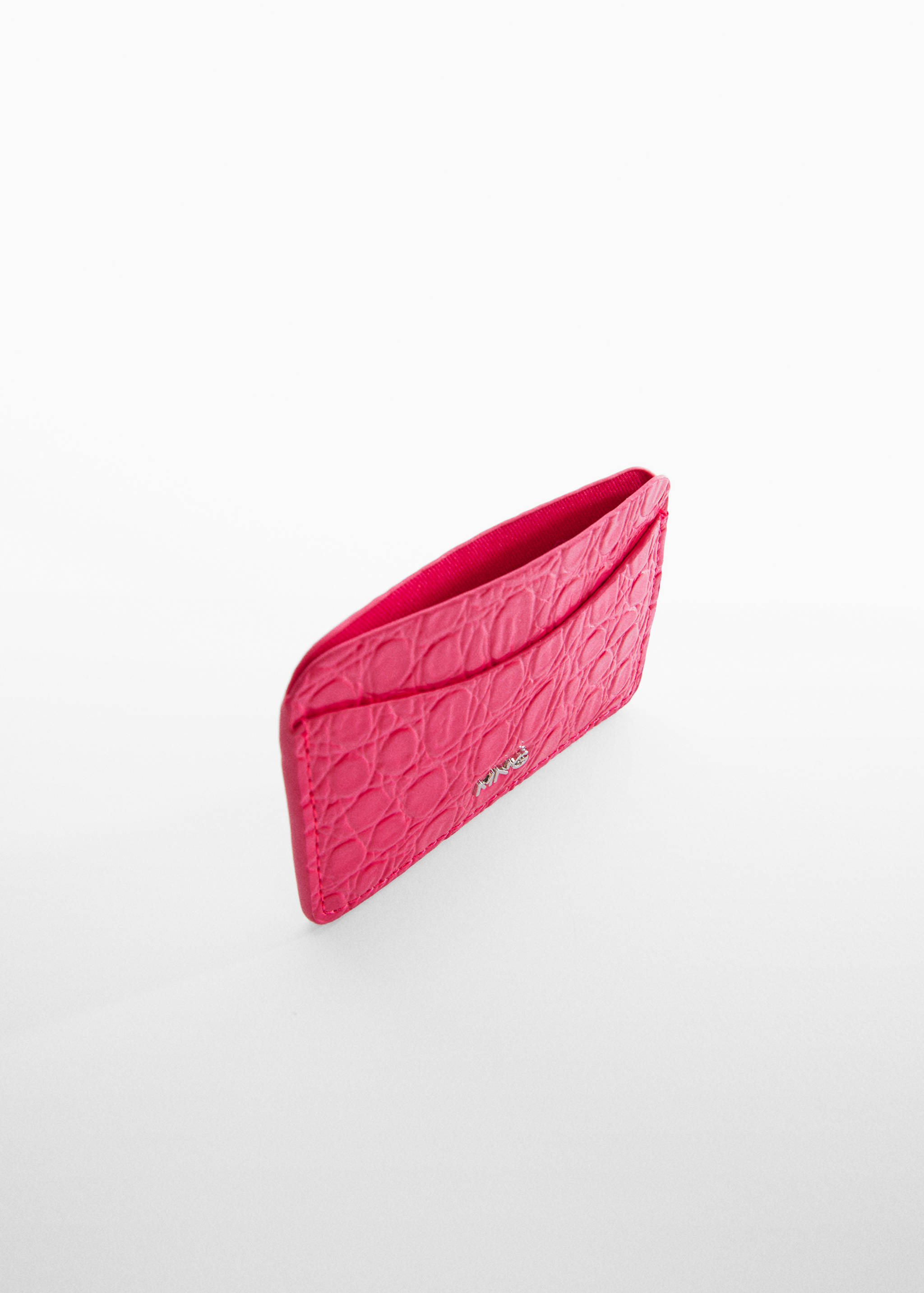 Croc-effect card holder - Medium plane