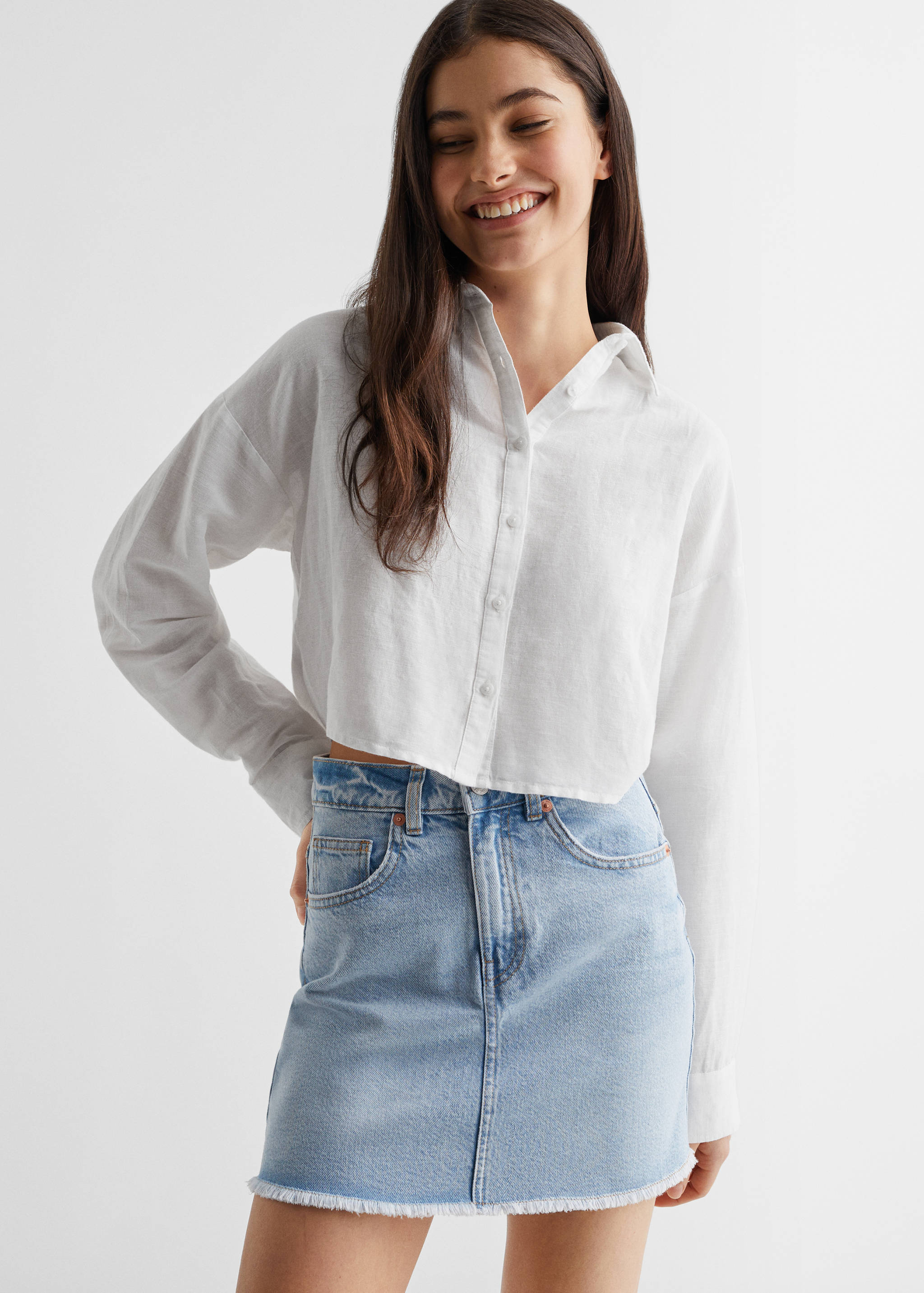 Cotton and linen shirt - Medium plane