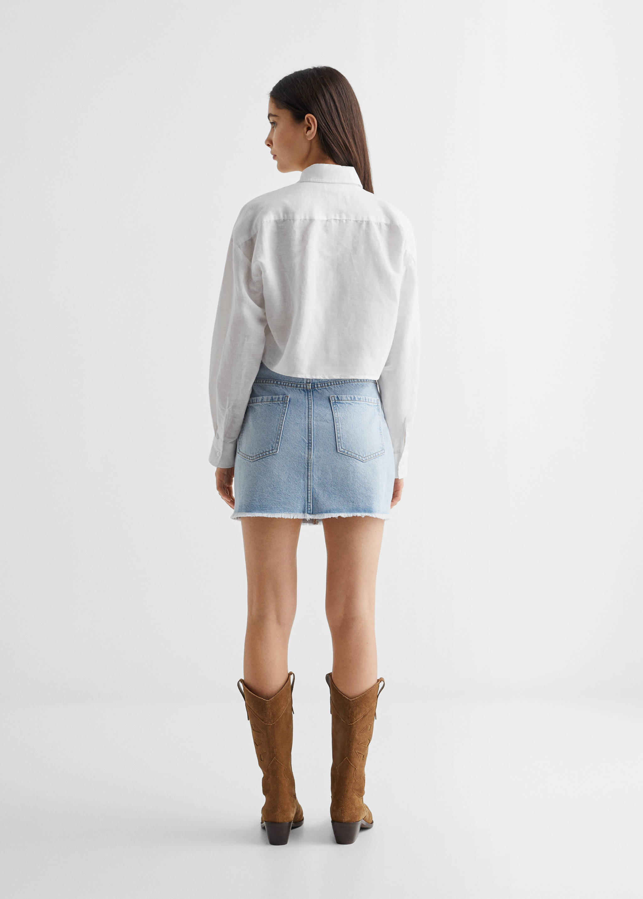 Cotton and linen shirt - Reverse of the article