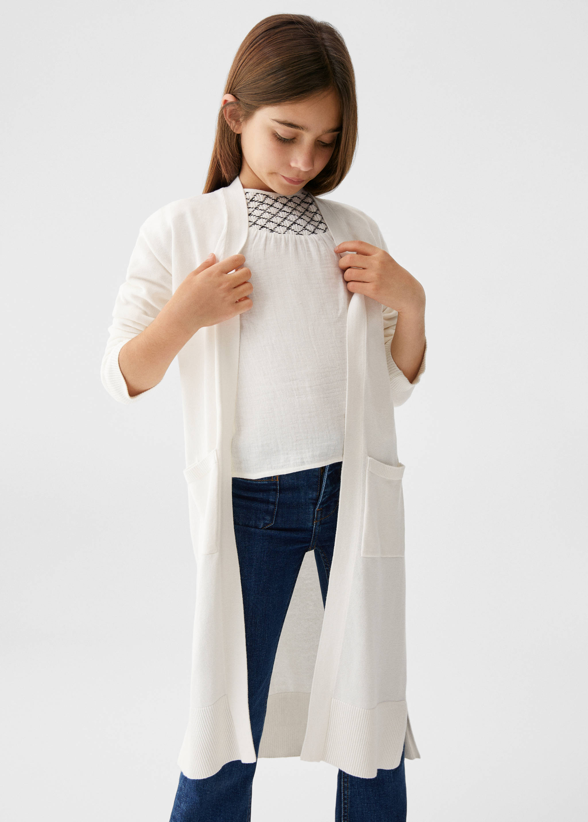 Cotton-blend cardigan - Medium plane