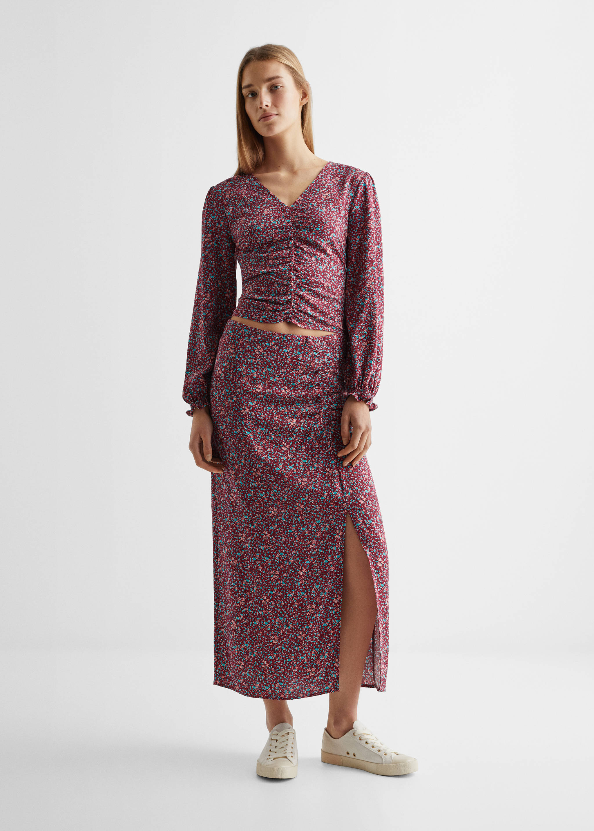 Ruched printed blouse - Details of the article 2