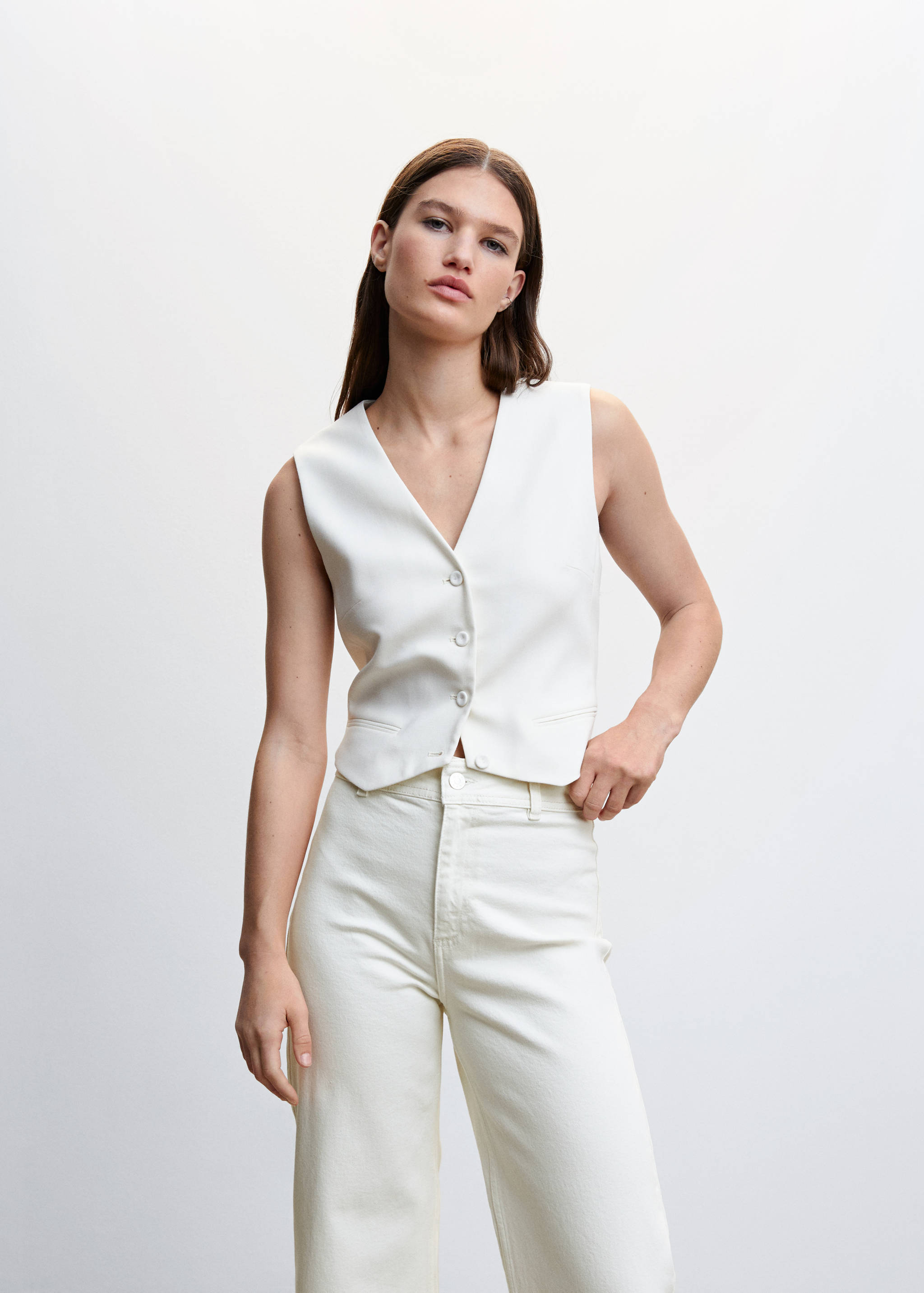 Jeans culotte tiro alto - Detalle del artículo 1