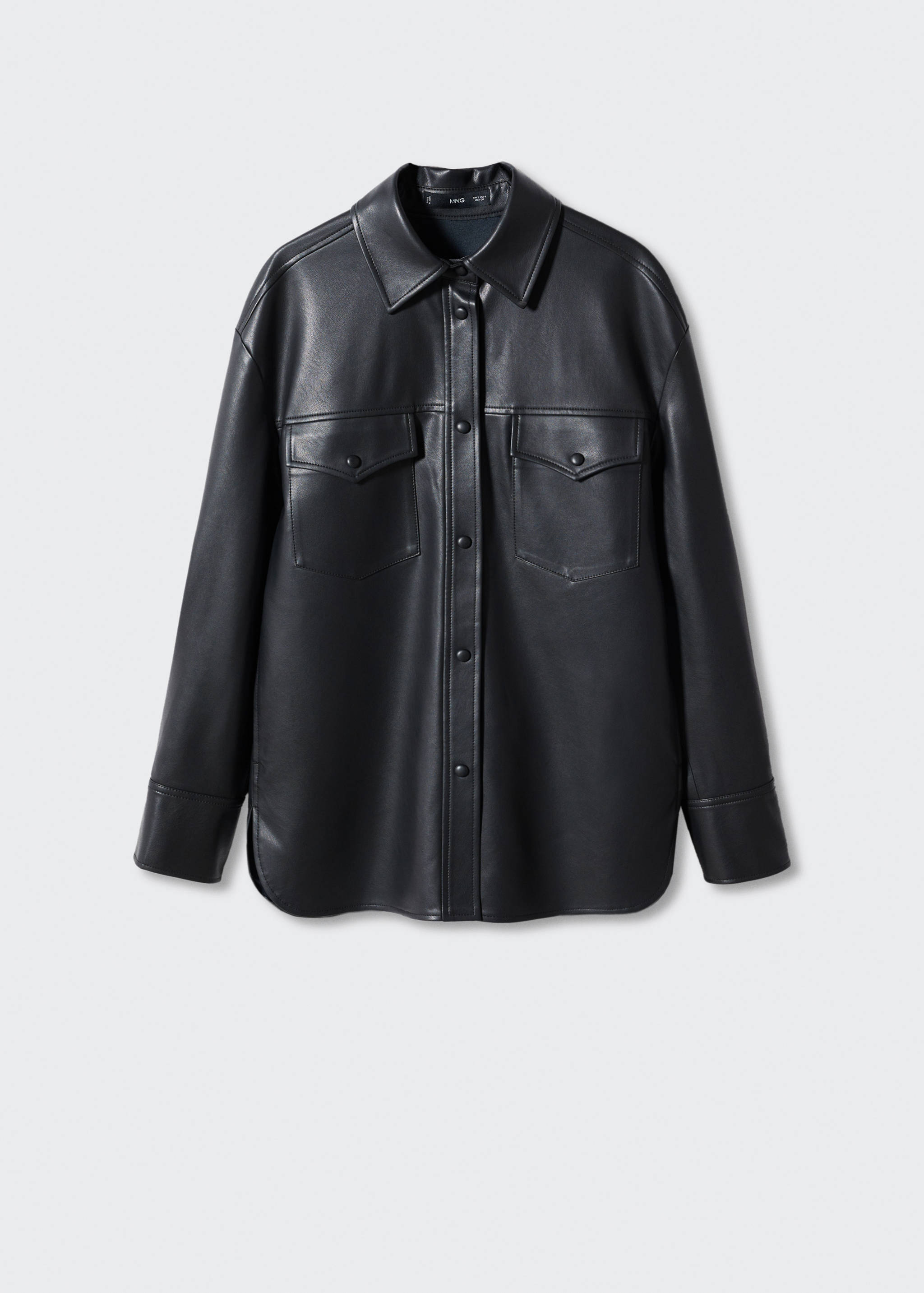 Leather-effect overshirt - Article without model