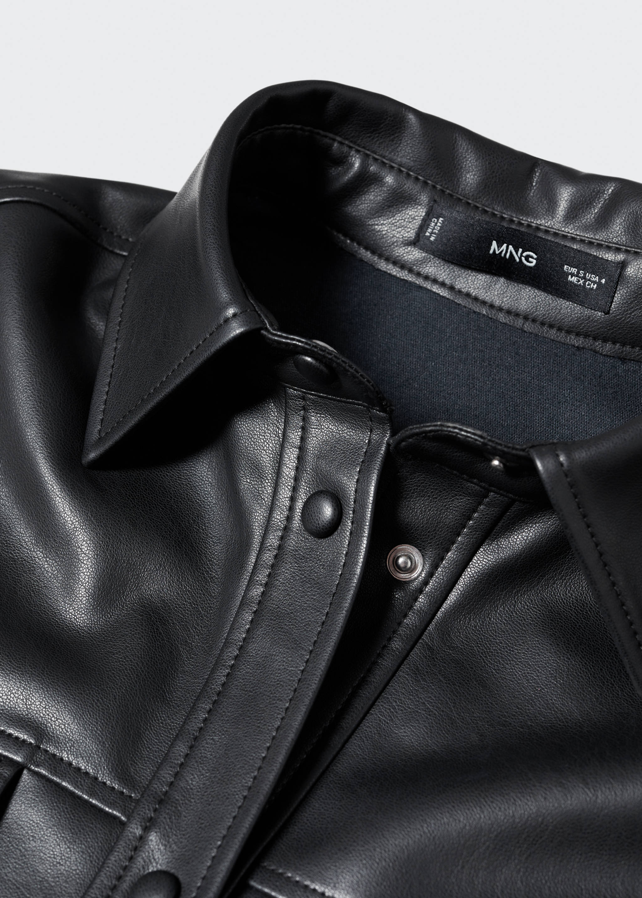 Leather-effect overshirt - Details of the article 8