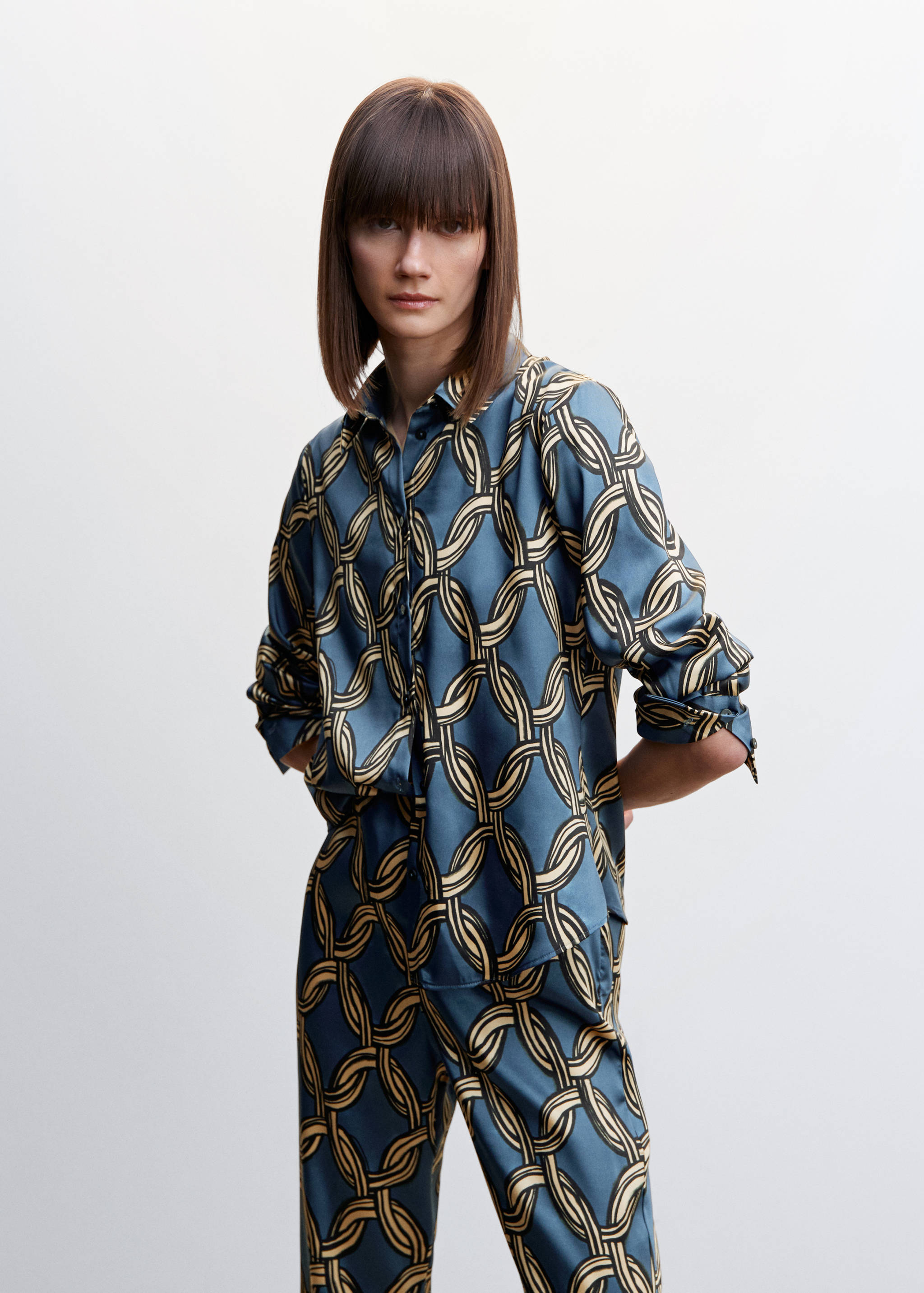 Bedrukte satijnen broek - Detail van het artikel 1