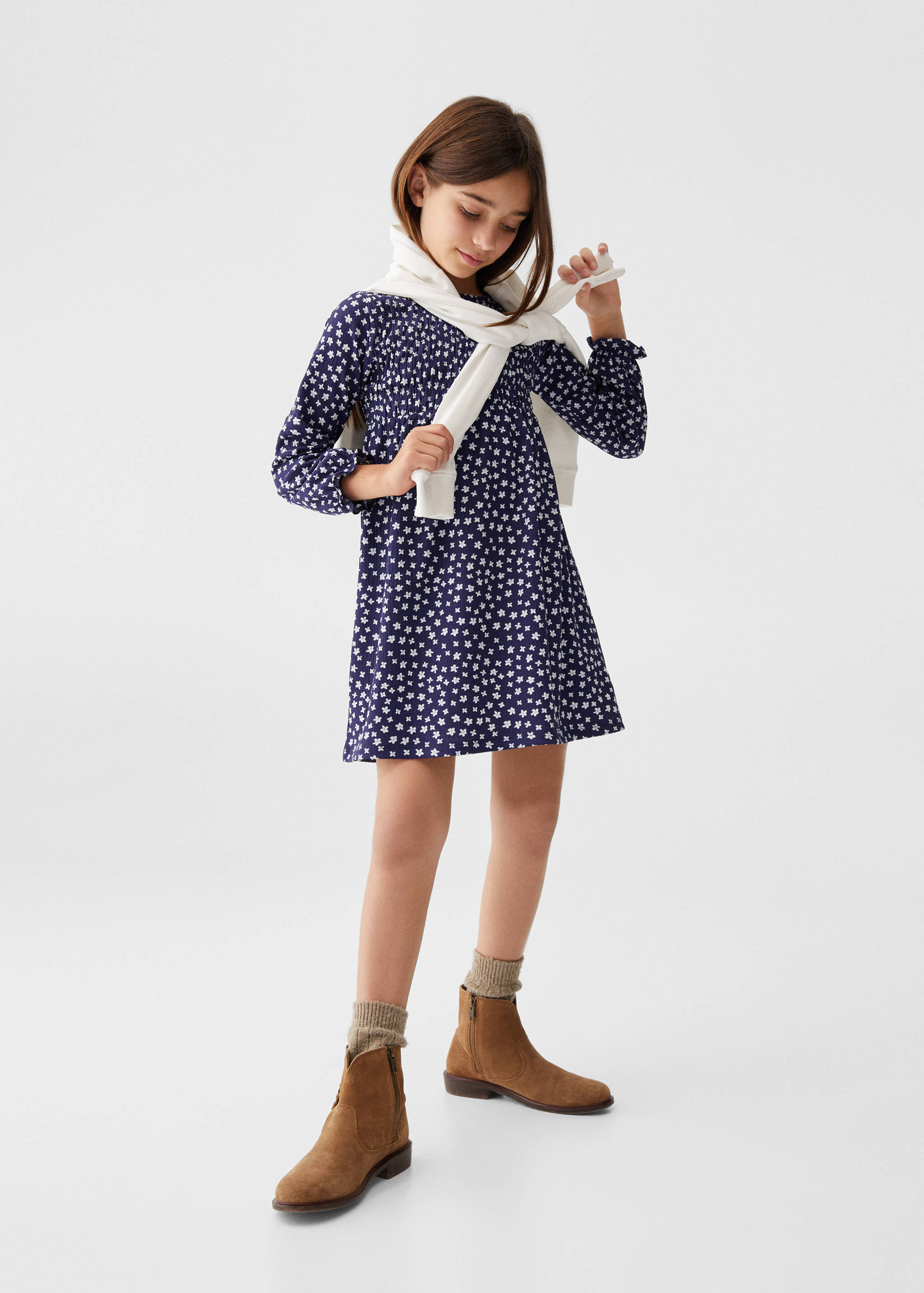 Printed ruffle dress - General plane