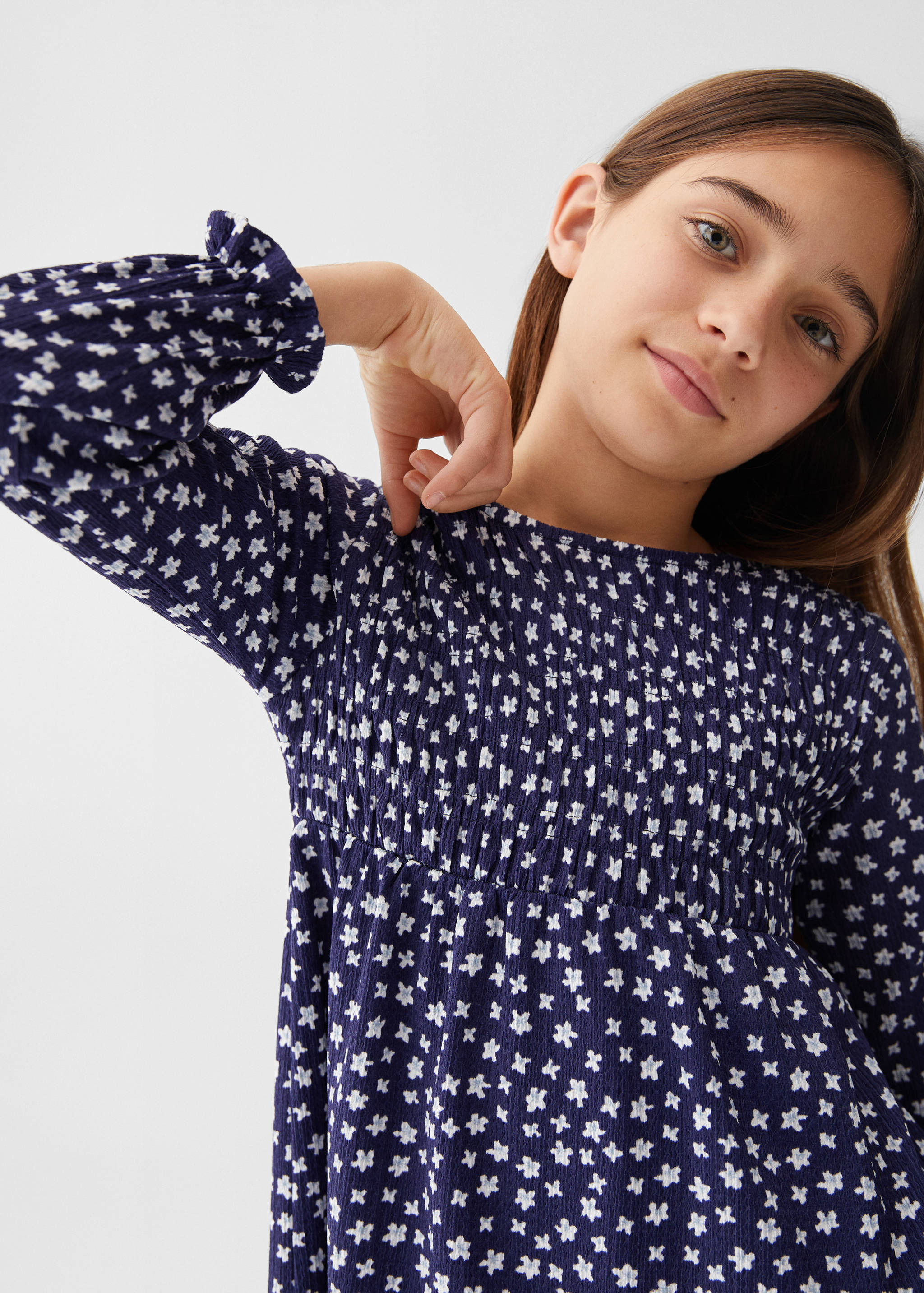 Printed ruffle dress - Details of the article 1