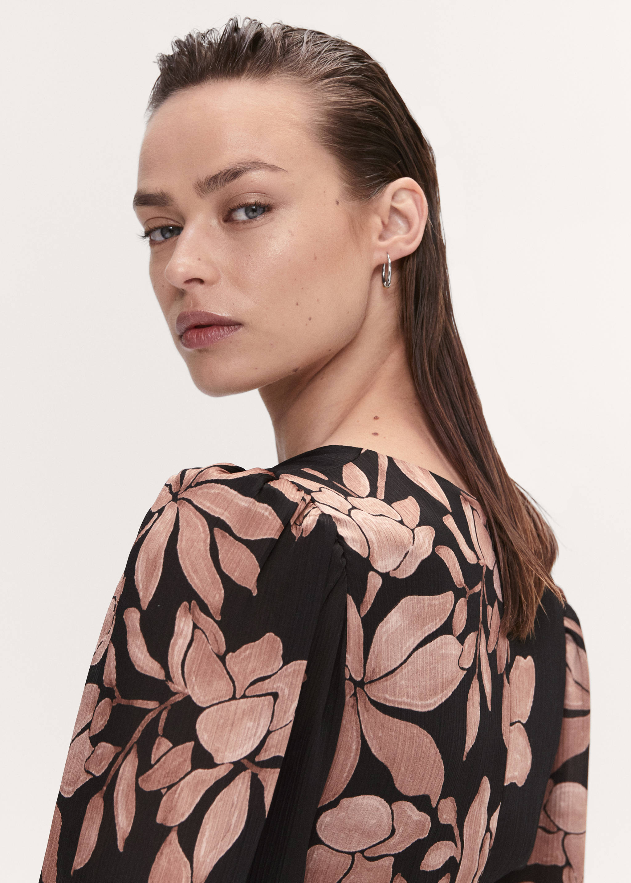 Floral chiffon dress - Details of the article 1