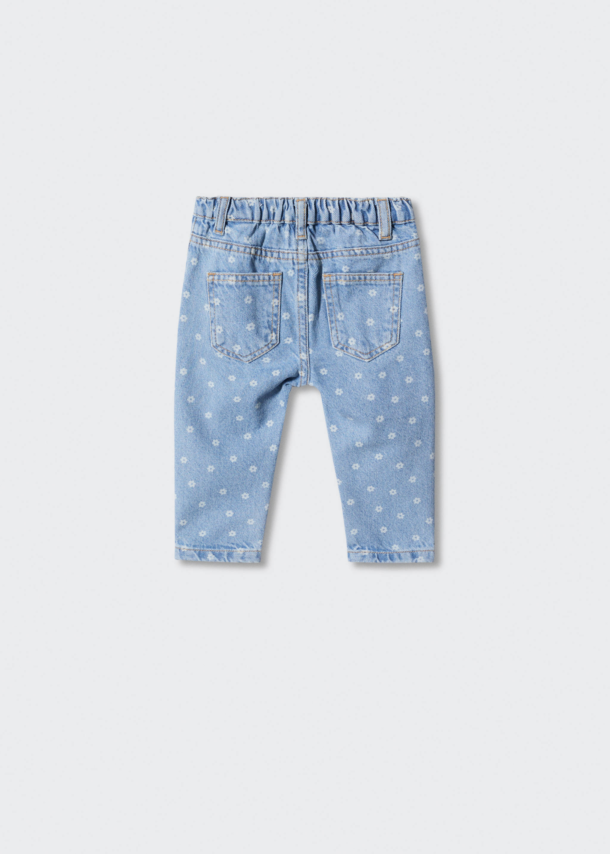 Printed straight jeans - Reverse of the article