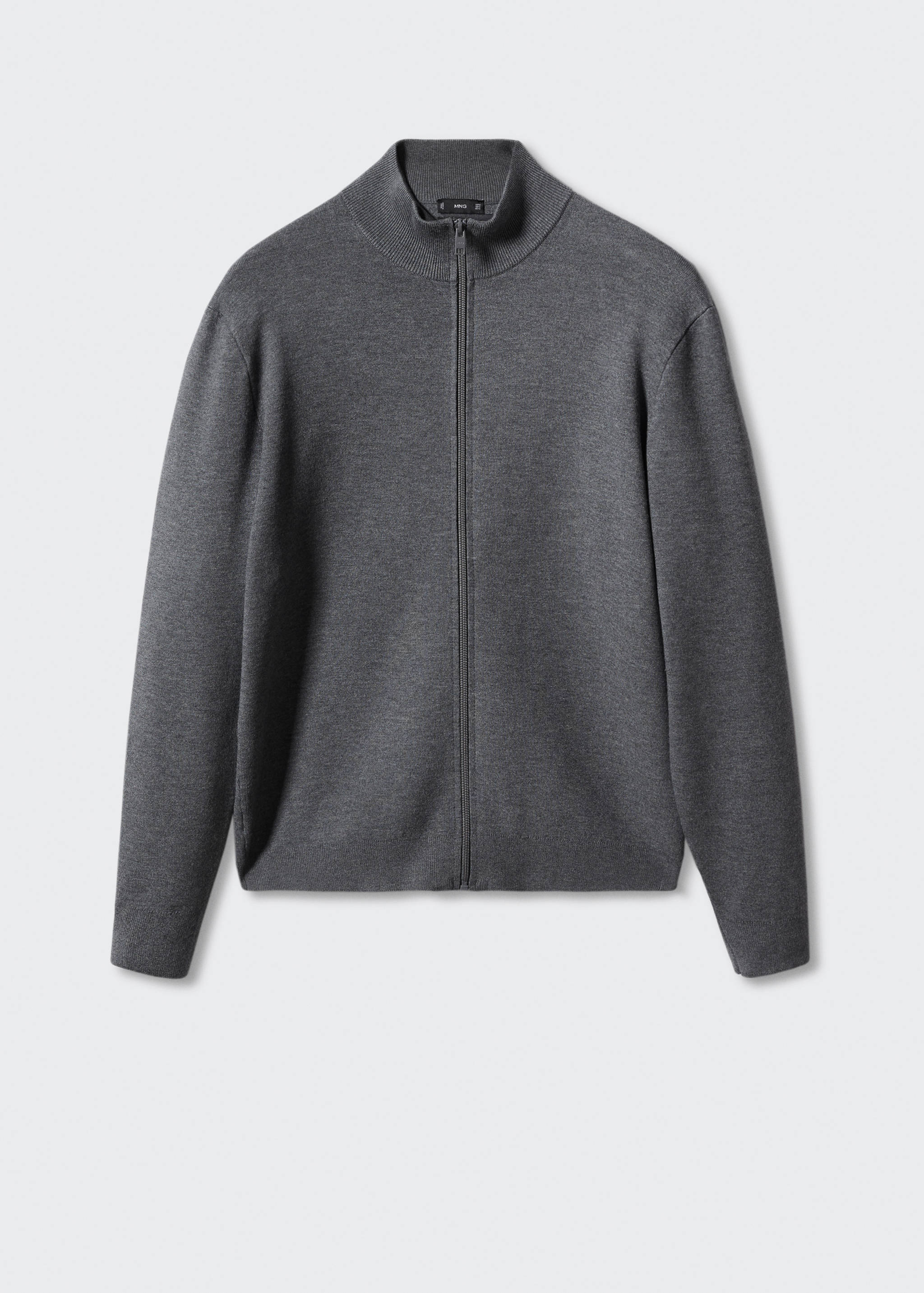 Perkins-neck cardigan with zip - Article without model