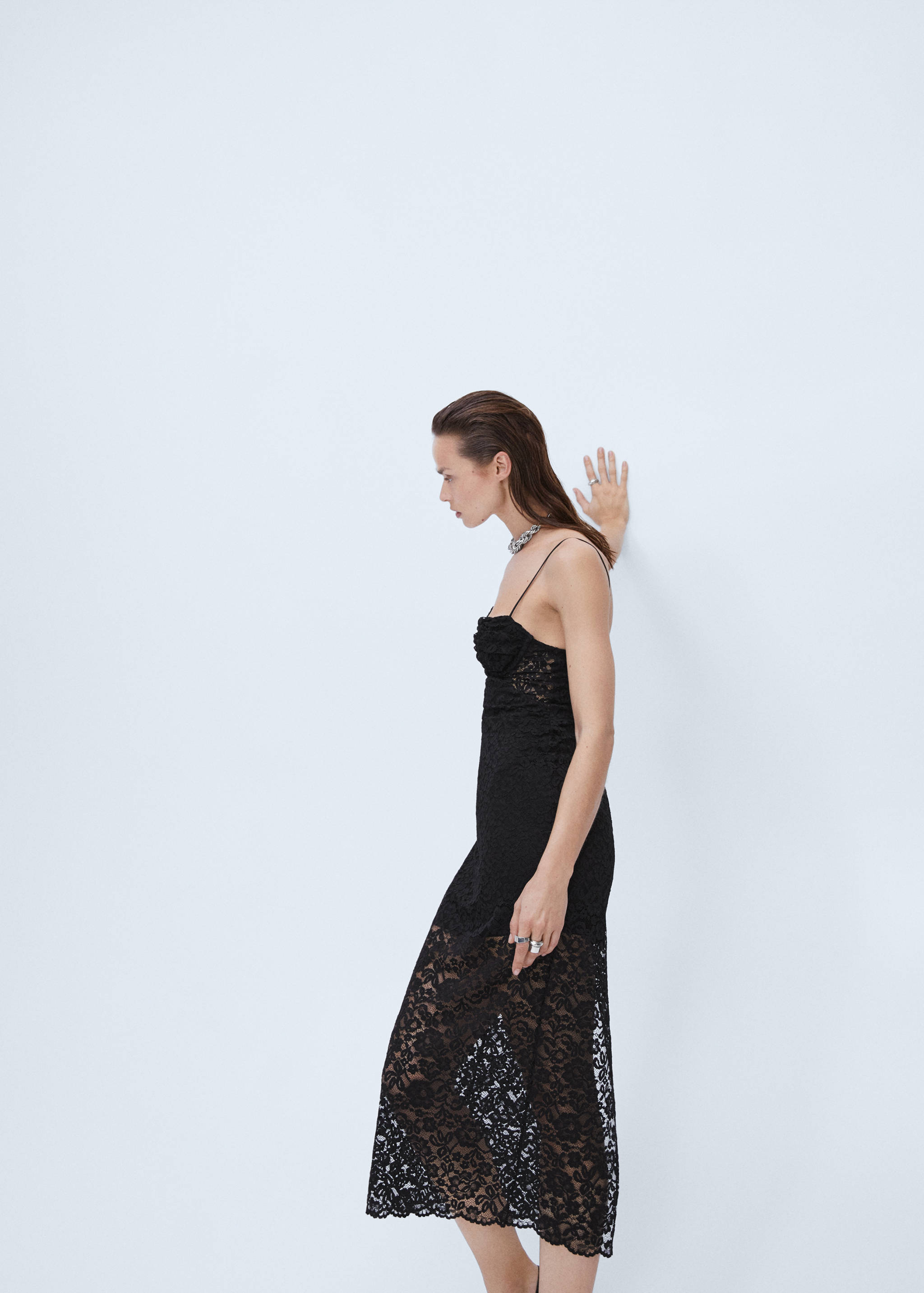 Lace midi dress - Details of the article 4