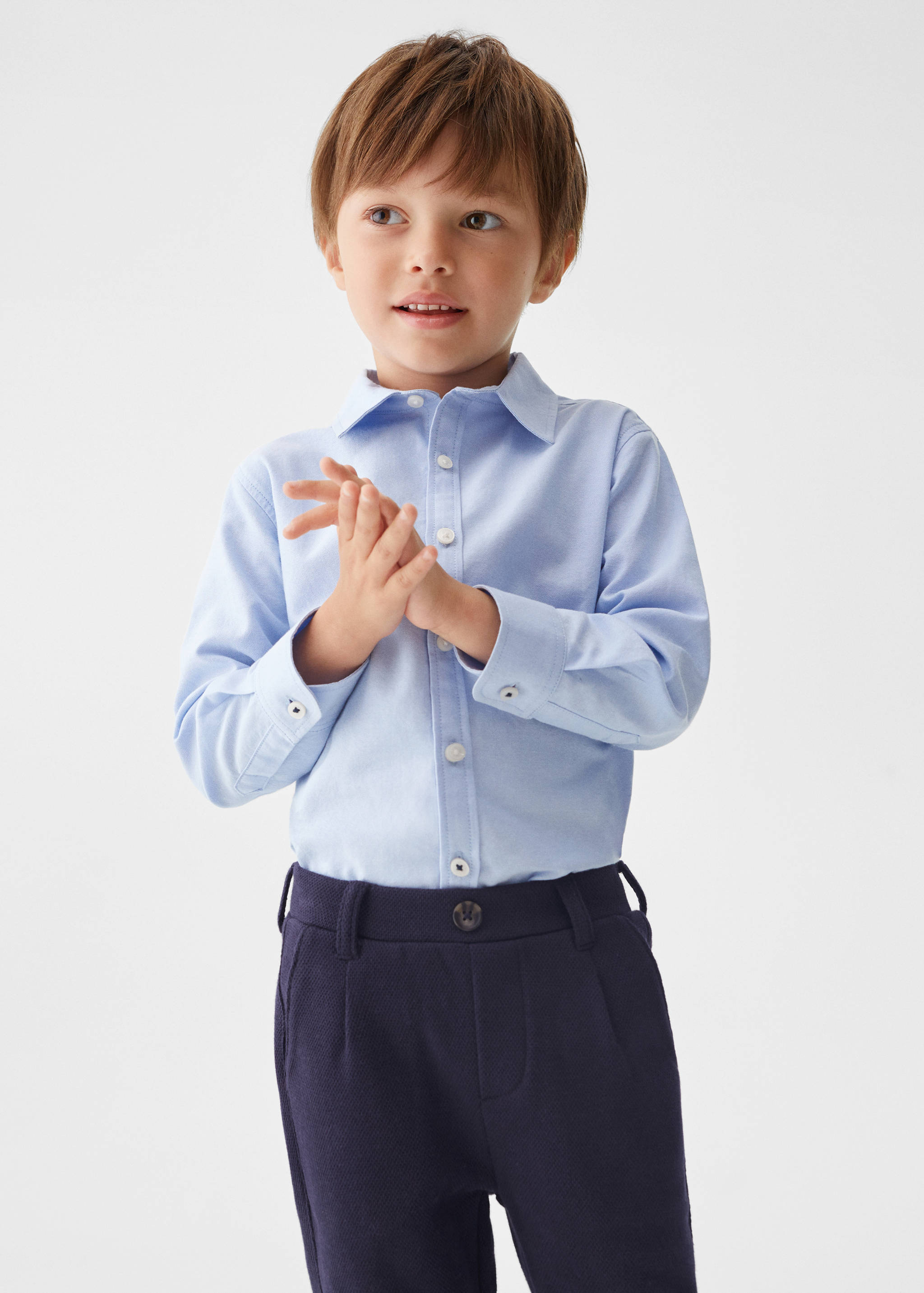 Textured slim fit suit pants - Medium plane