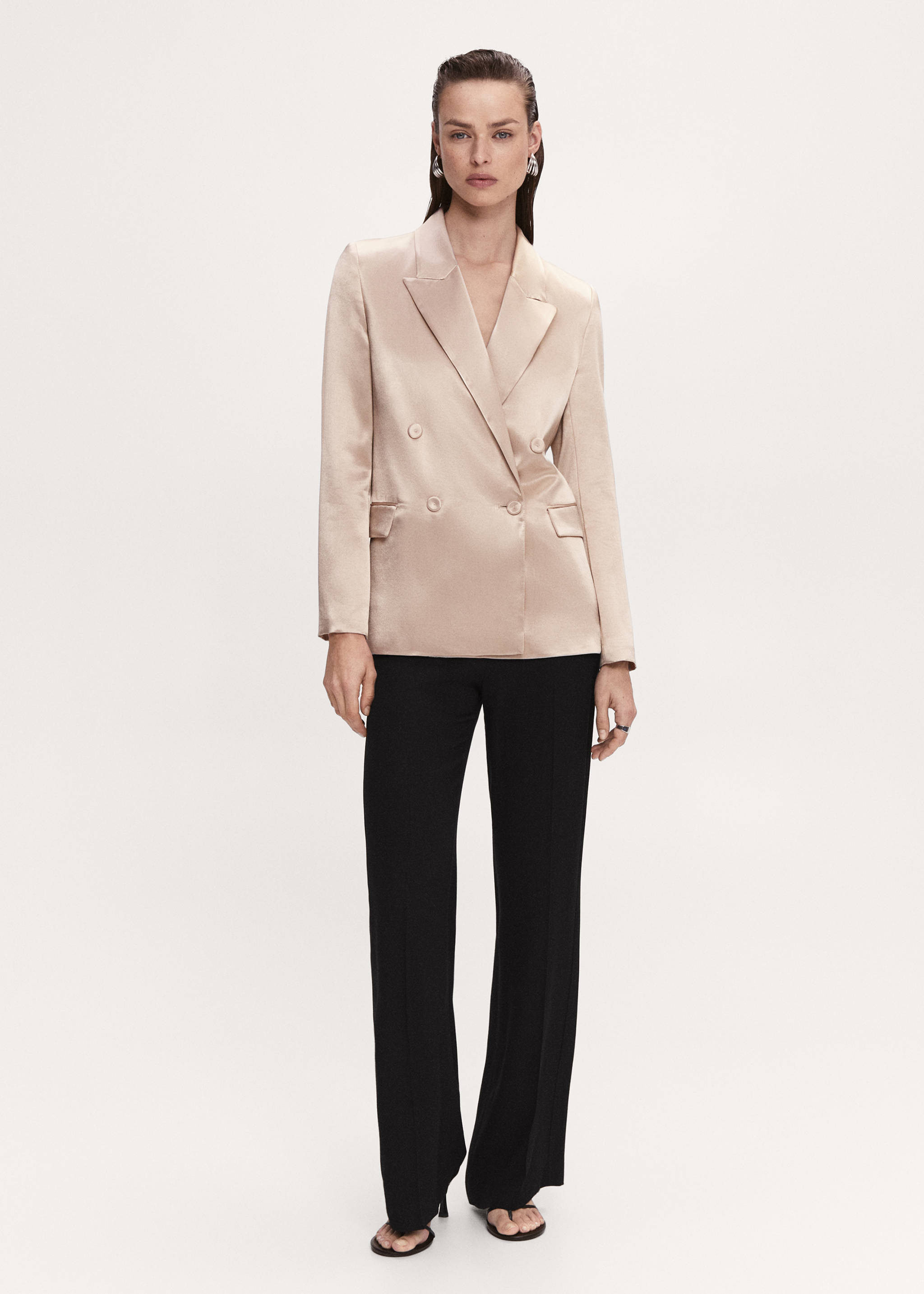 Satin-finish suit jacket - General plane