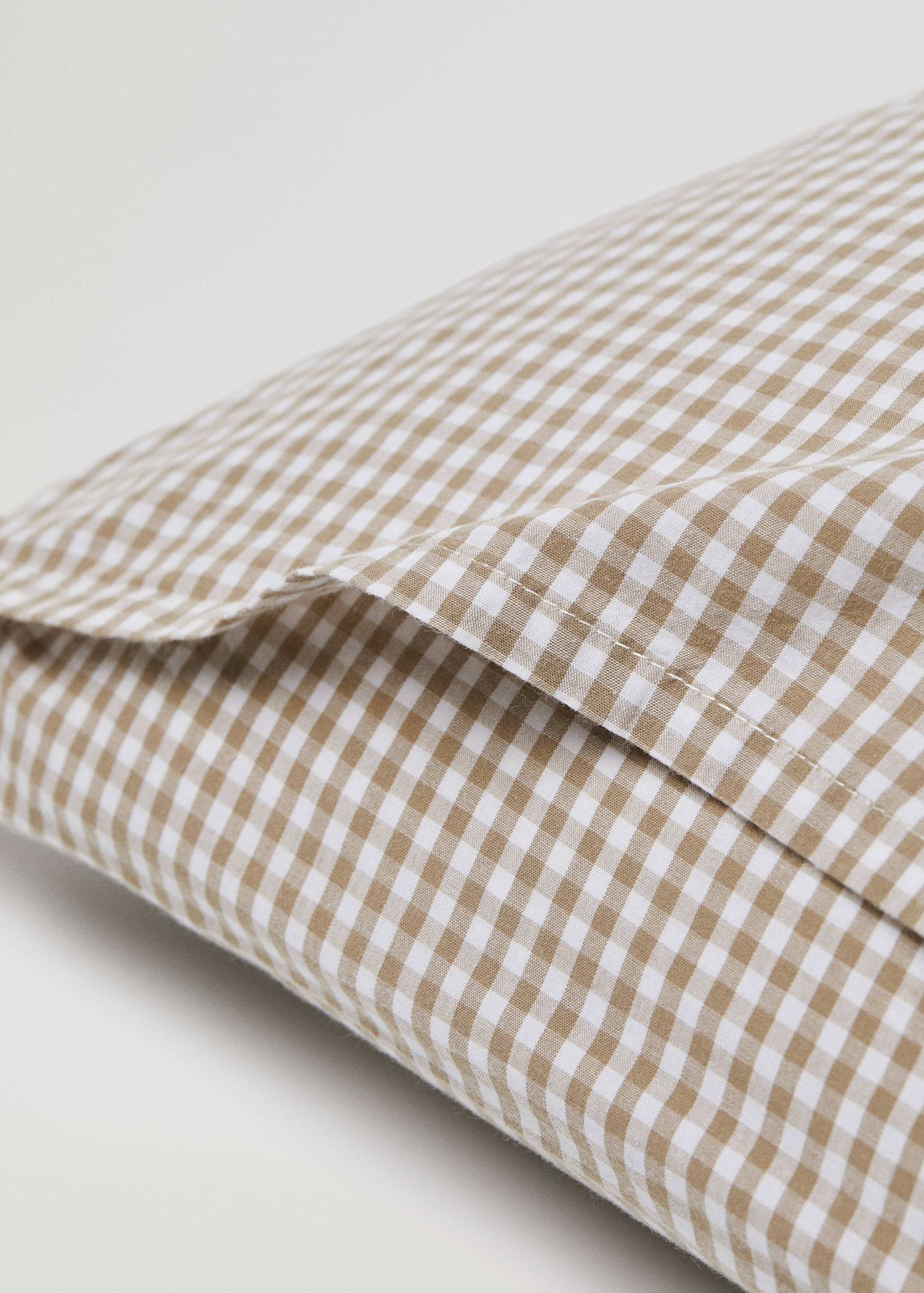 100% cotton gingham check cushion case 50x75cm (Pack of two) - Details of the article 2