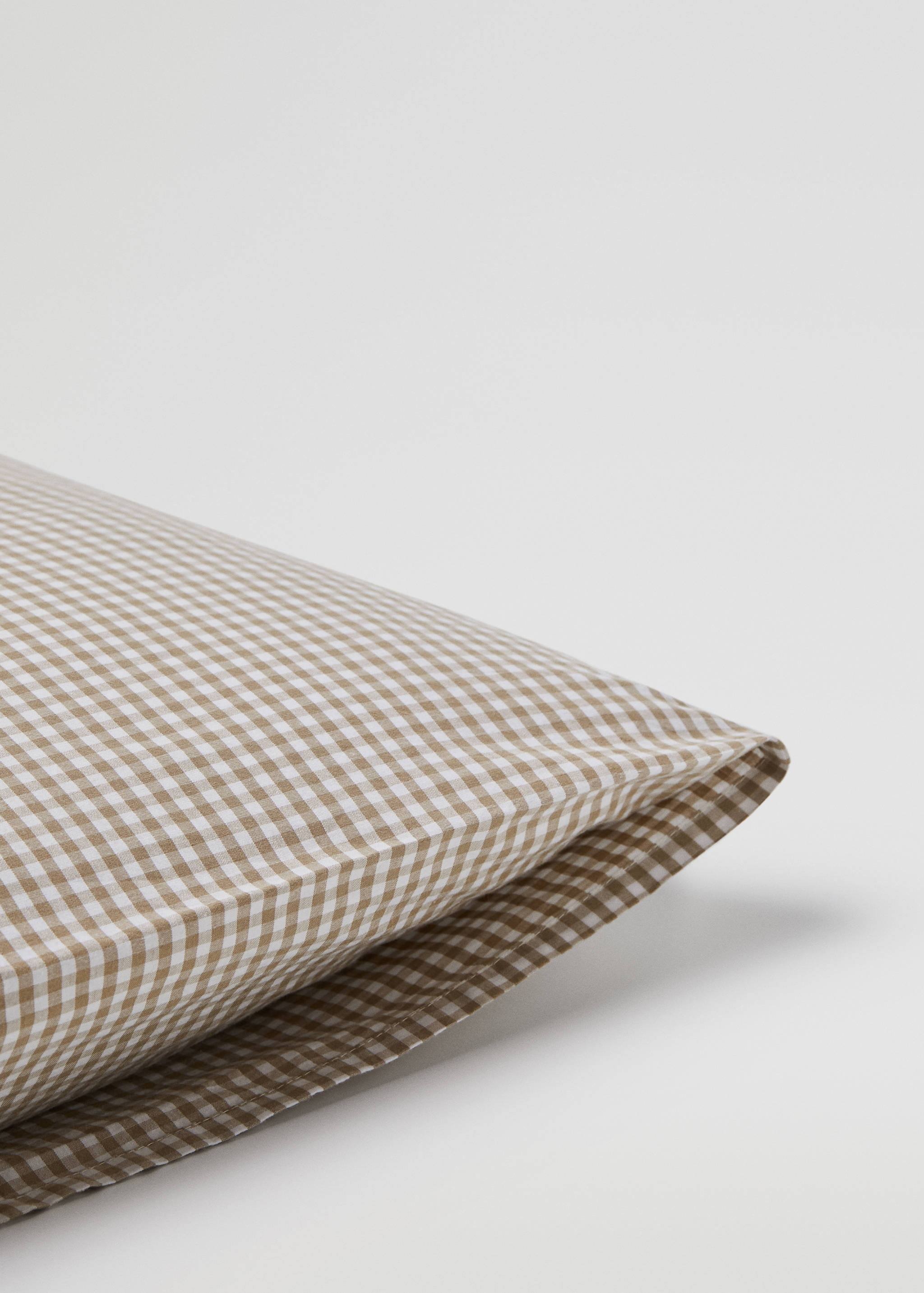 100% cotton gingham check cushion case 50x75cm (Pack of two) - Details of the article 3