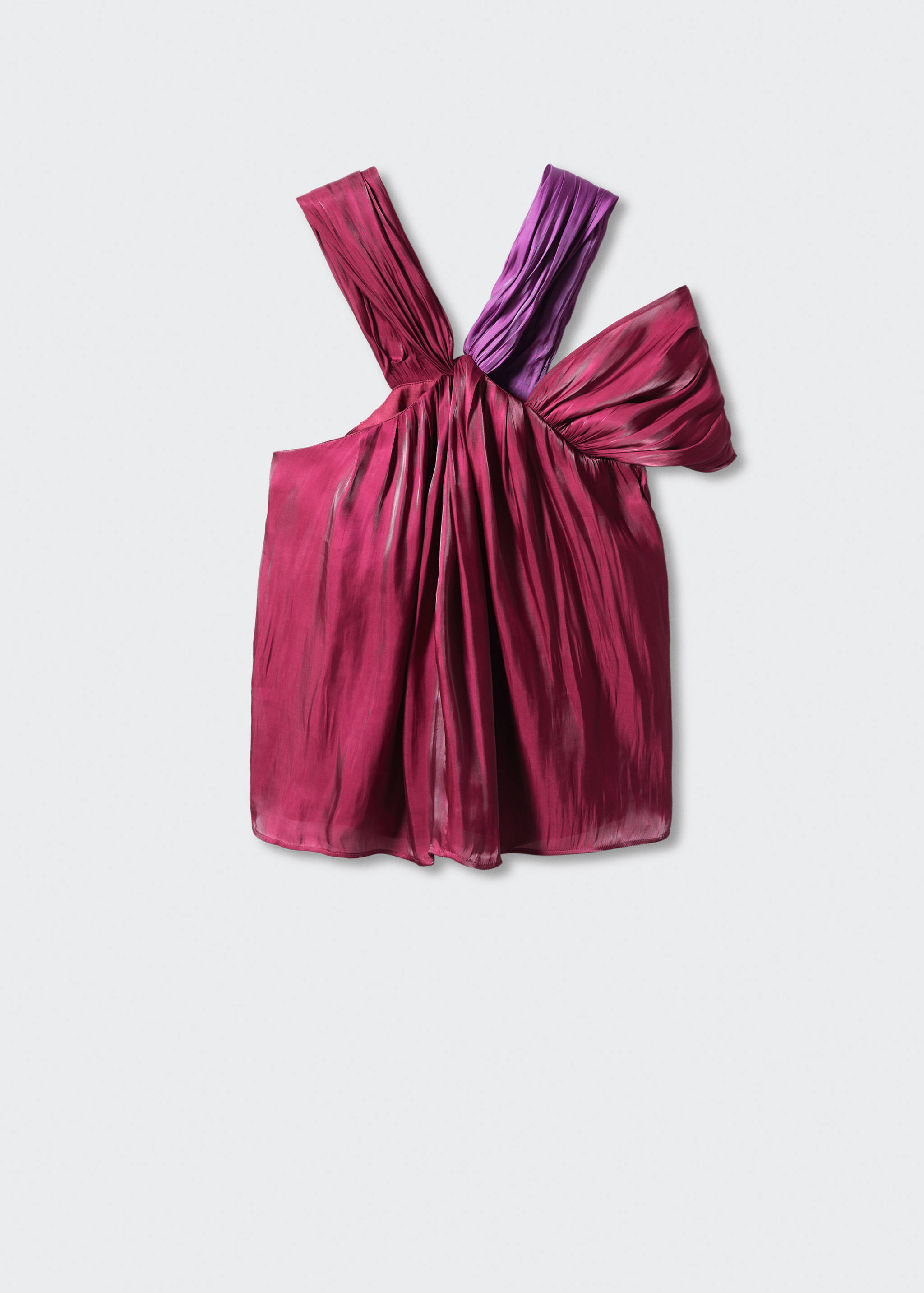 Asymmetrische Satin-Bluse - Artikel ohne Model