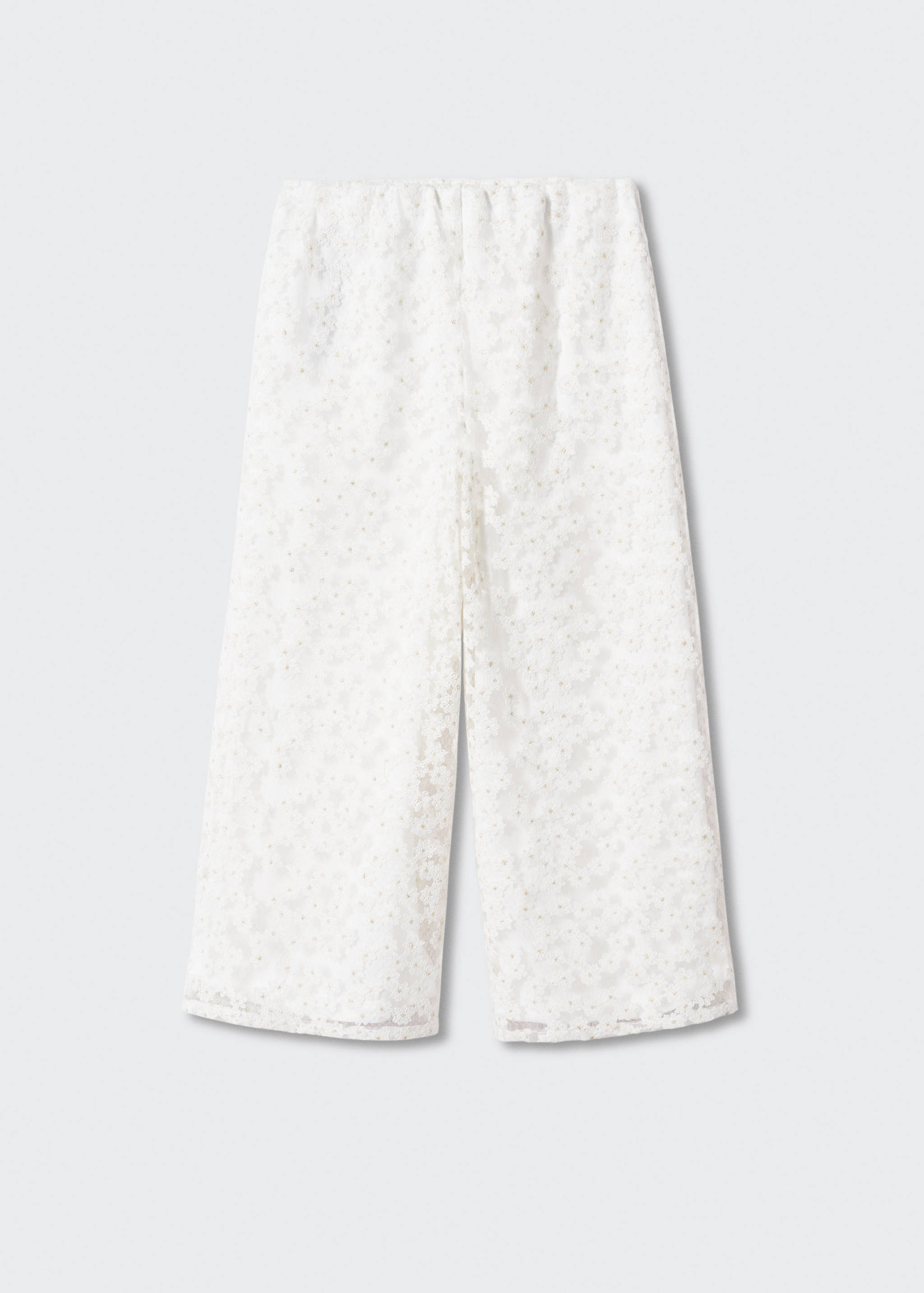 Culotte trousers with embroidered flowers  - Article without model