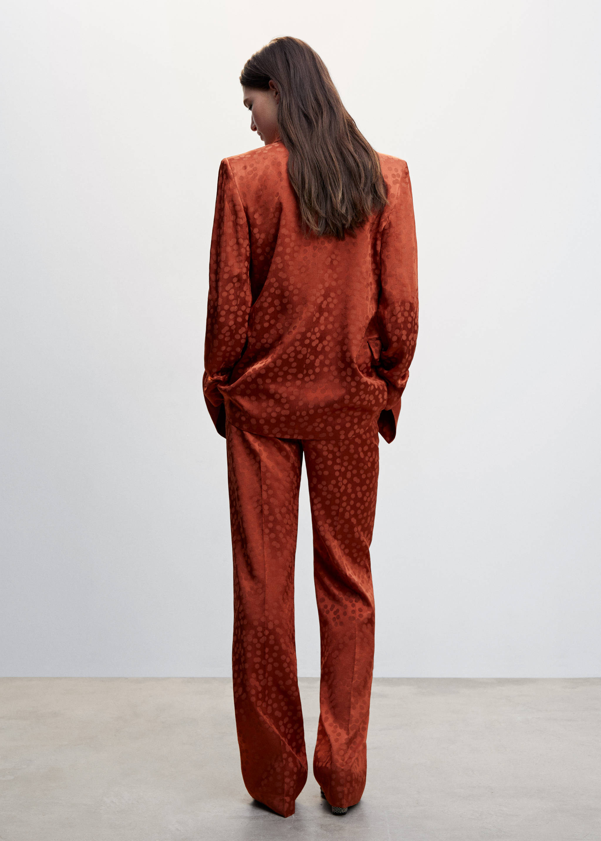 Satin printed blazer - Reverse of the article