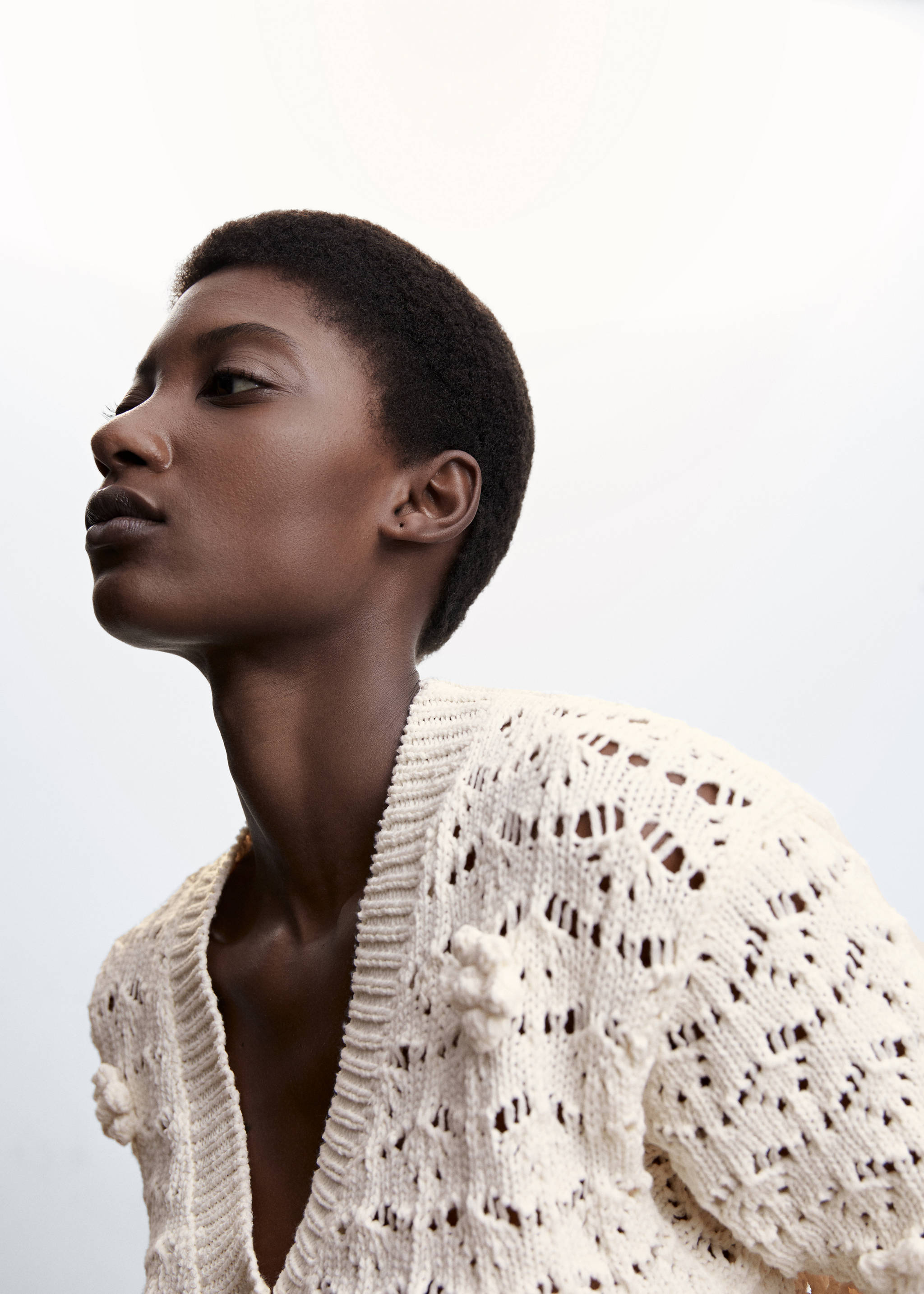 Openwork knit cardigan - Details of the article 1