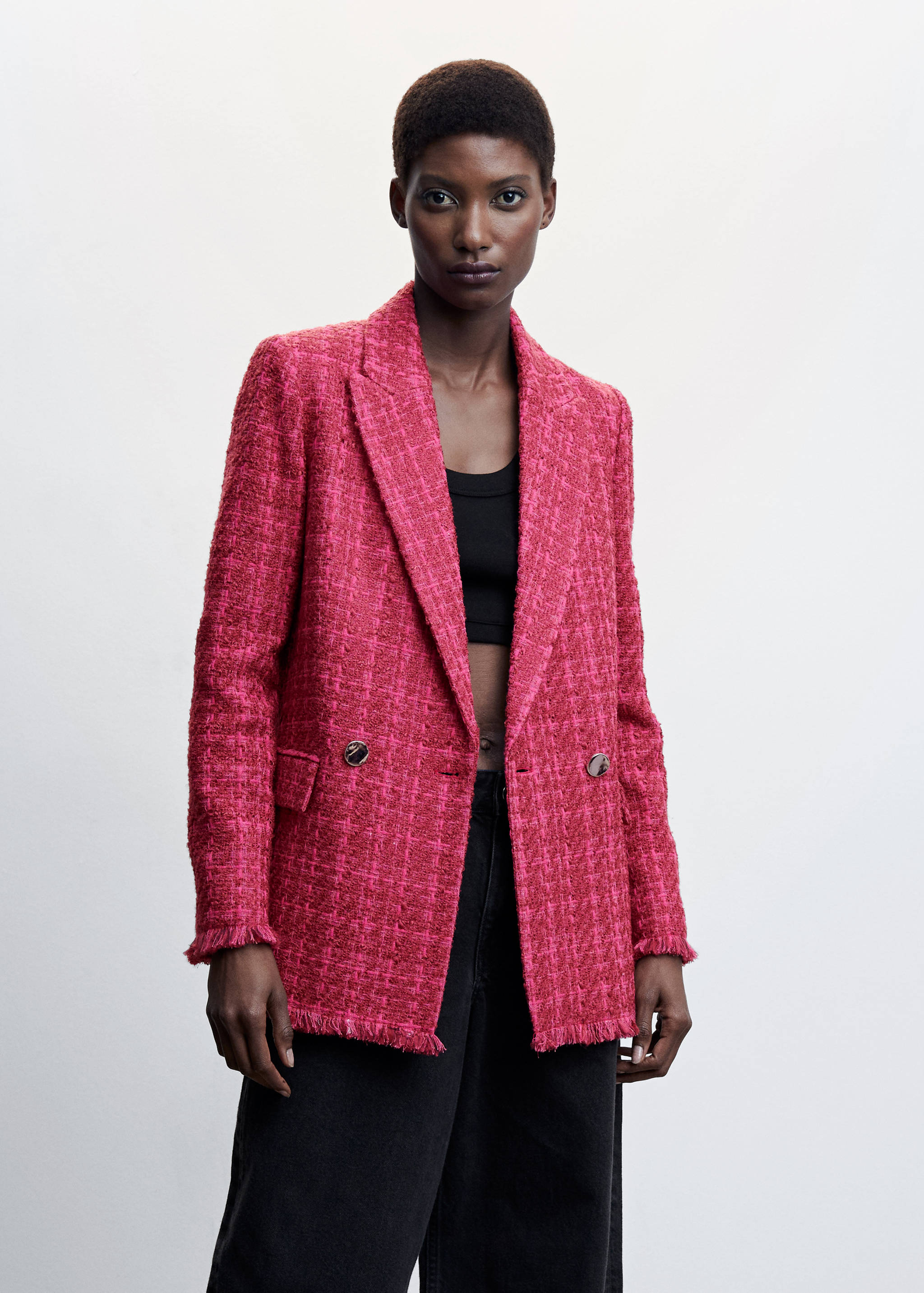 Buttons tweed blazer - Medium plane