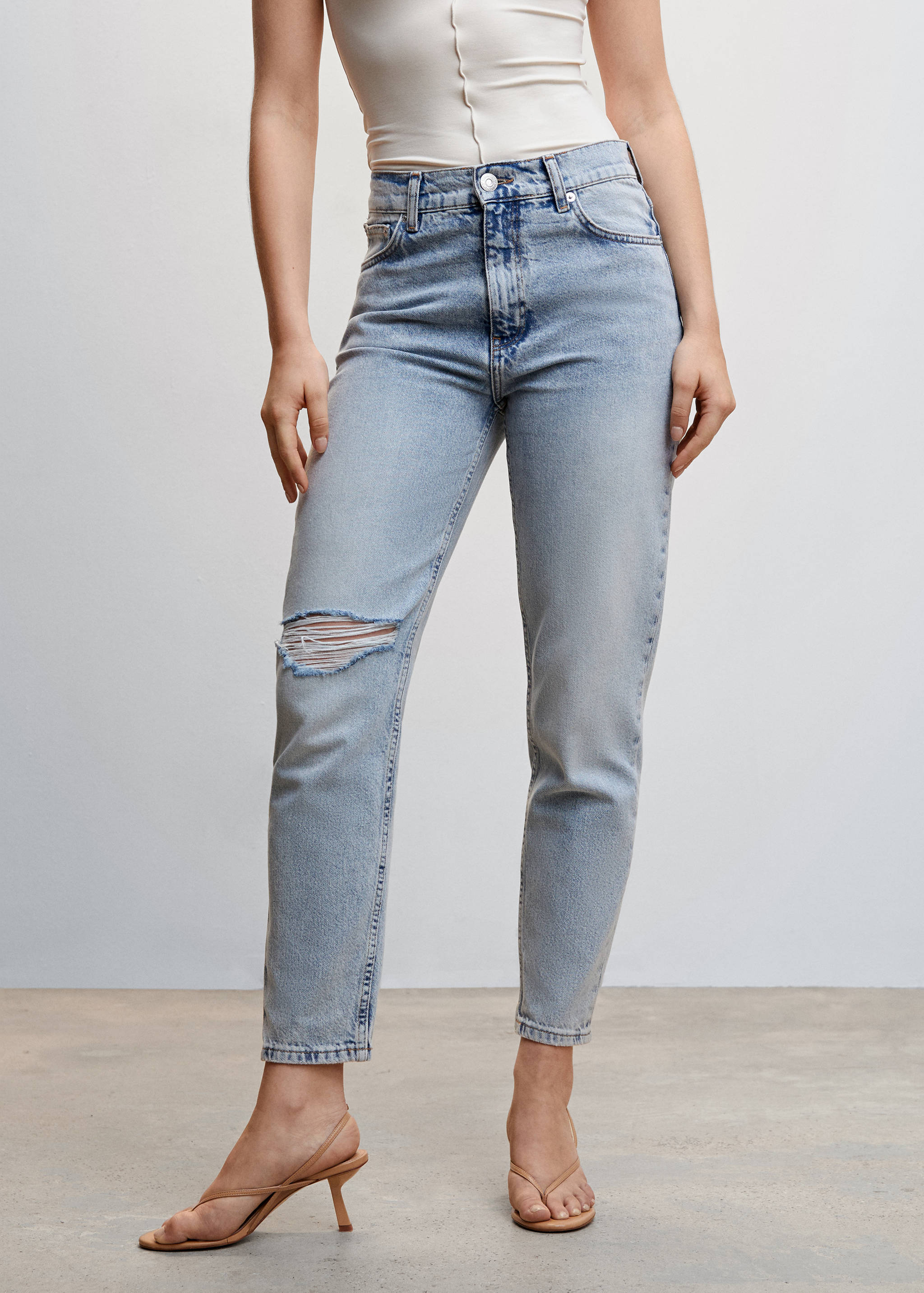 Mom high-waist jeans - Medium plane