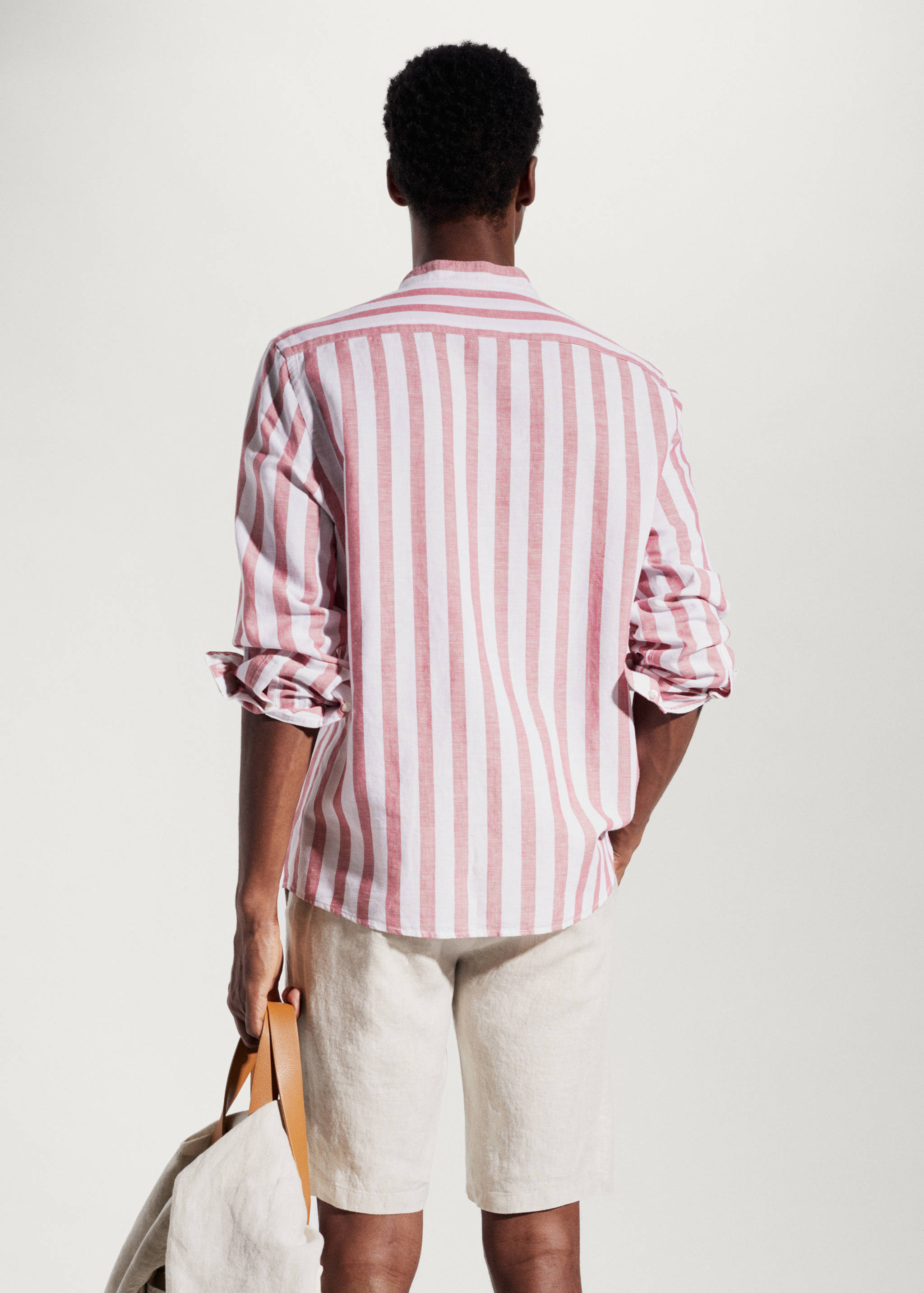 Lněná košile regular fit s proužky  - Zadní strana zboží