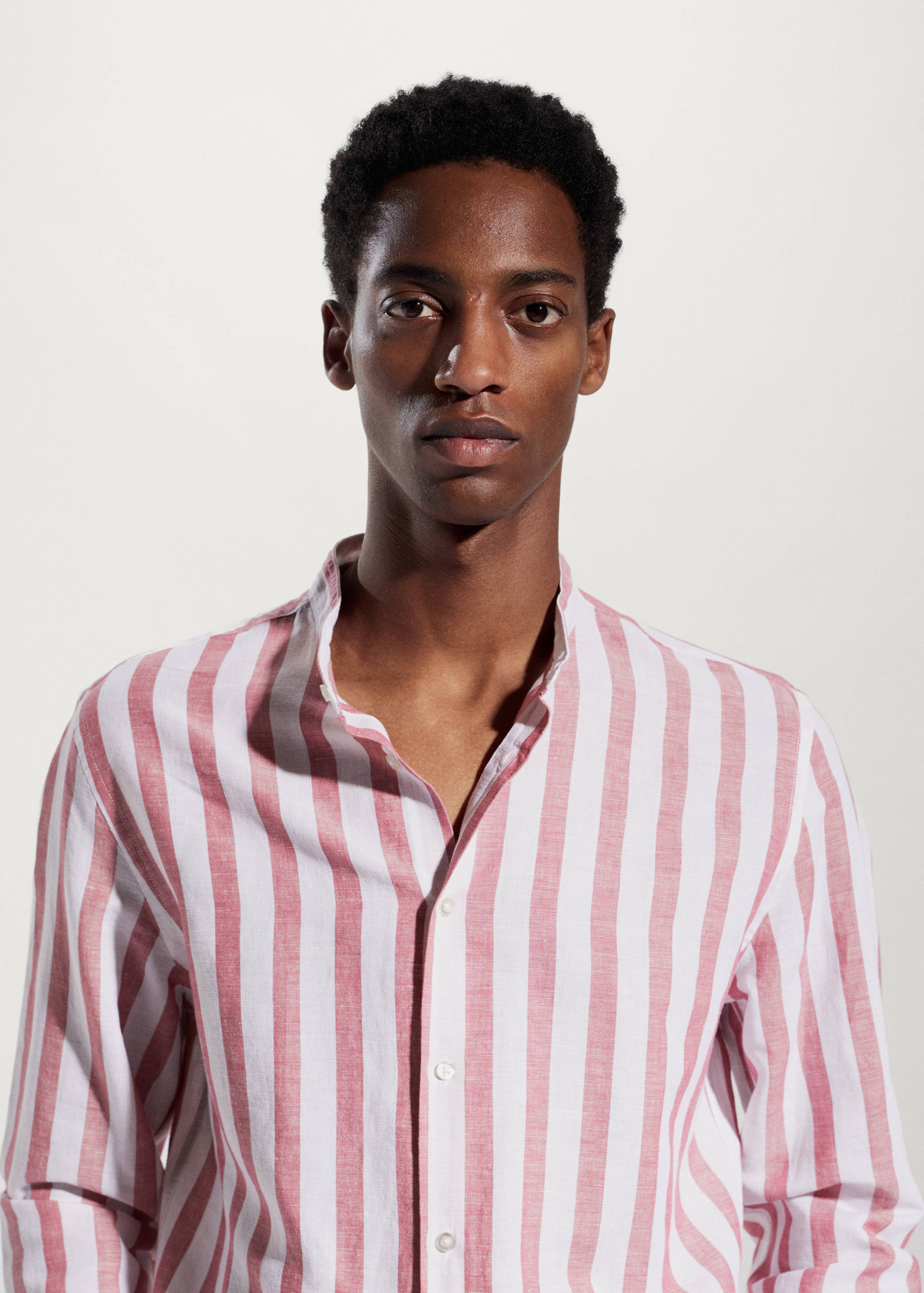 Lněná košile regular fit s proužky  - Detail zboží 1