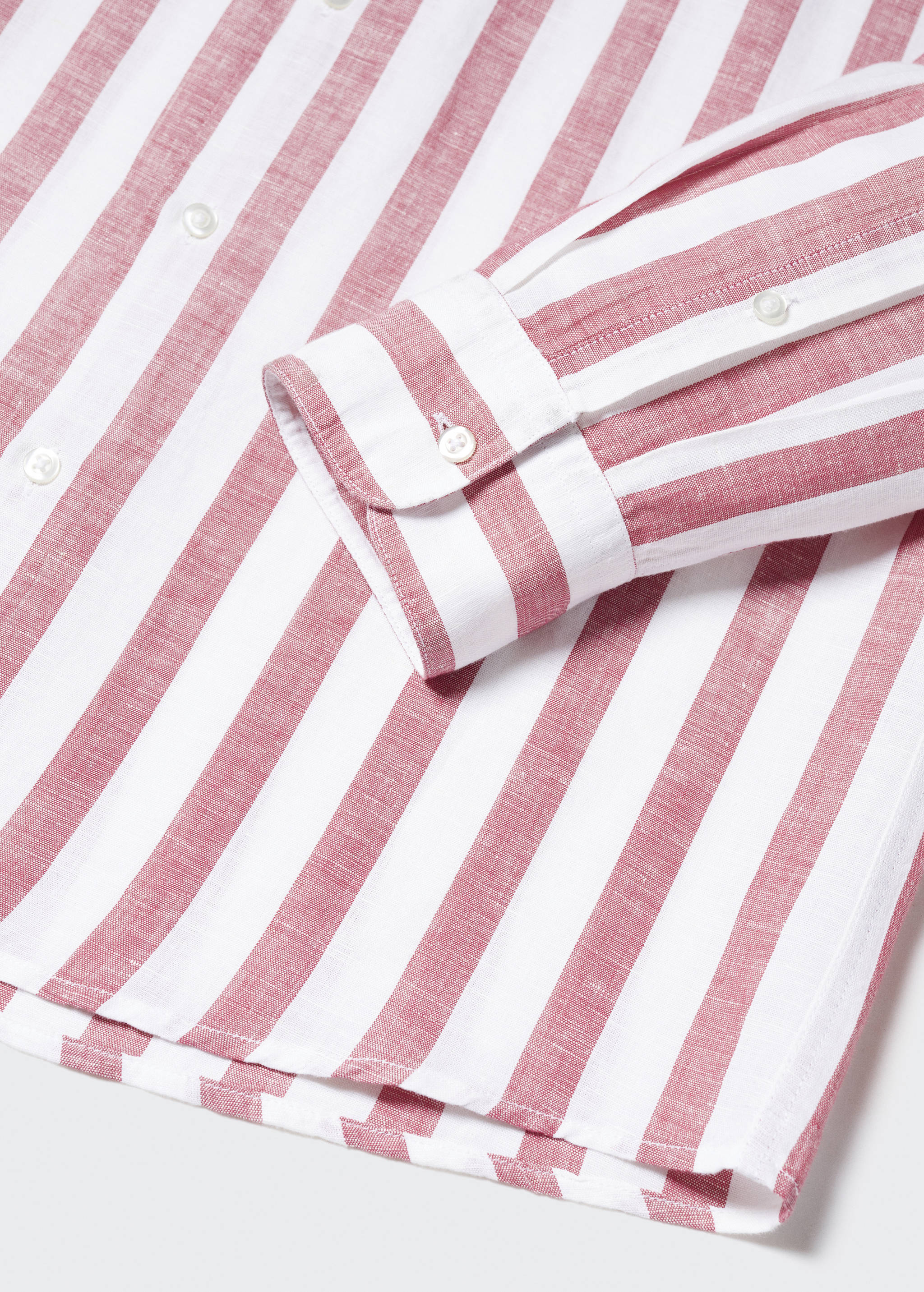 Lněná košile regular fit s proužky  - Detail zboží 8