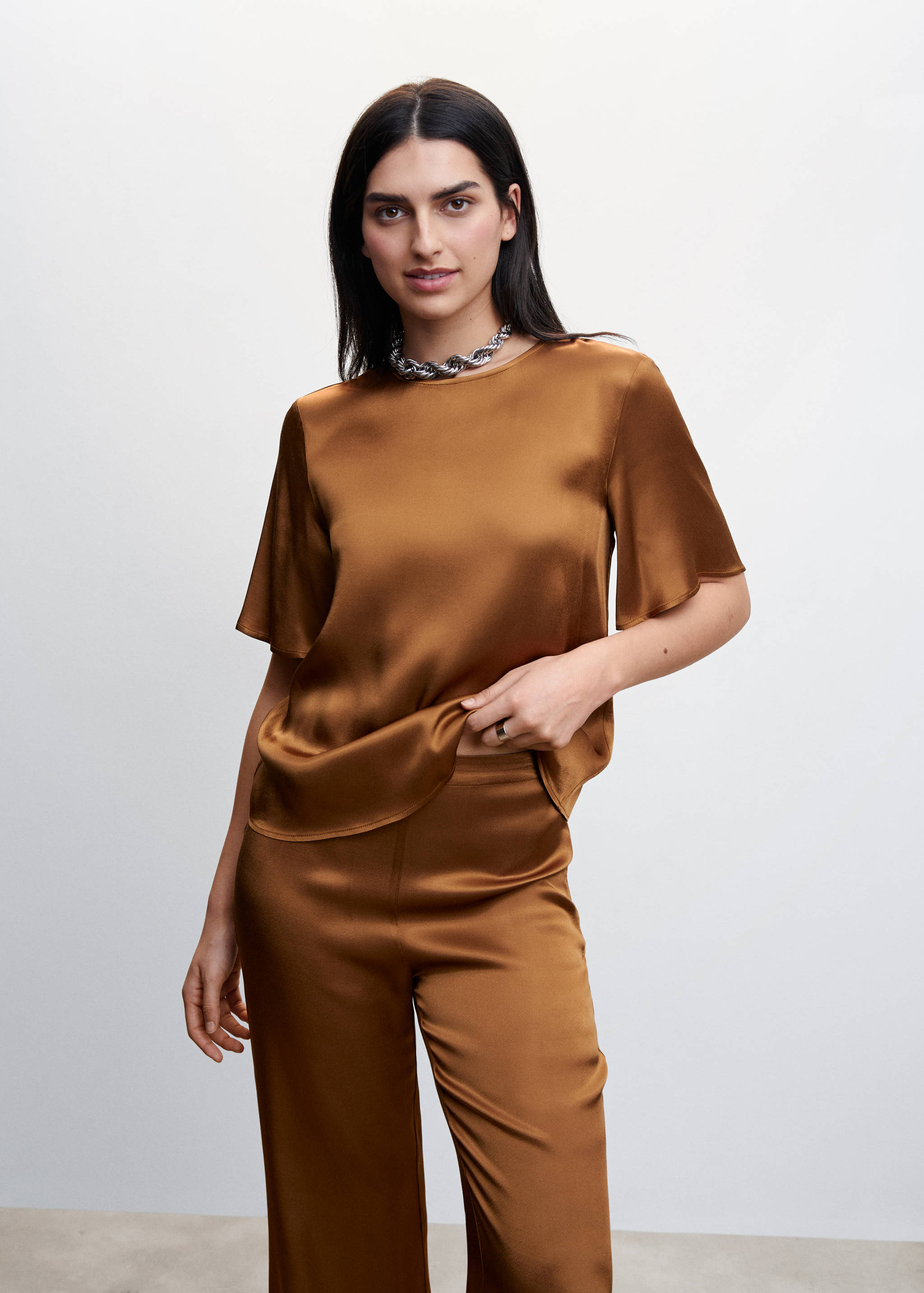 Palazzohose aus Satin - Detail des Artikels 1