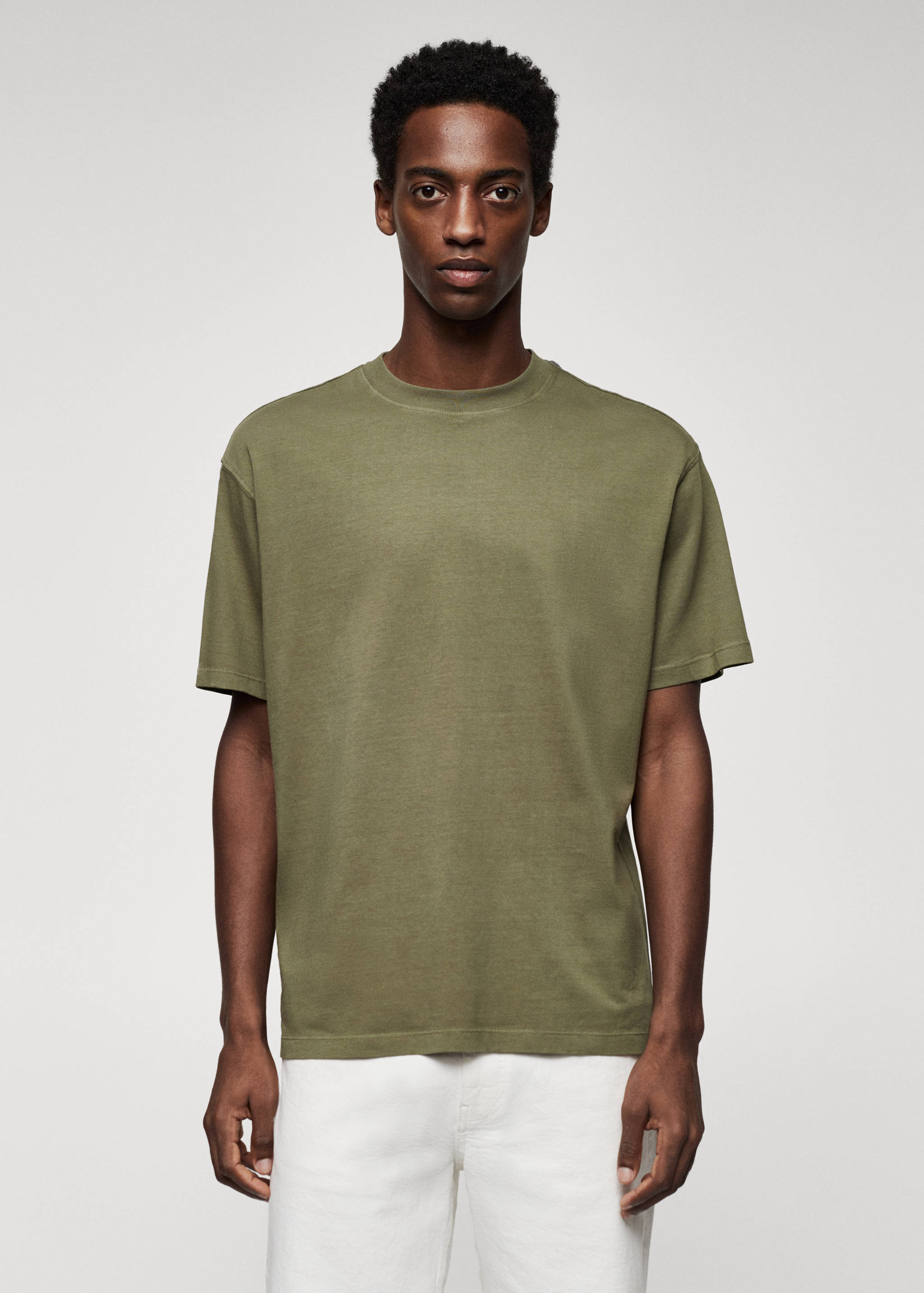 Samarreta 100% cotó relaxed fit - Pla mig