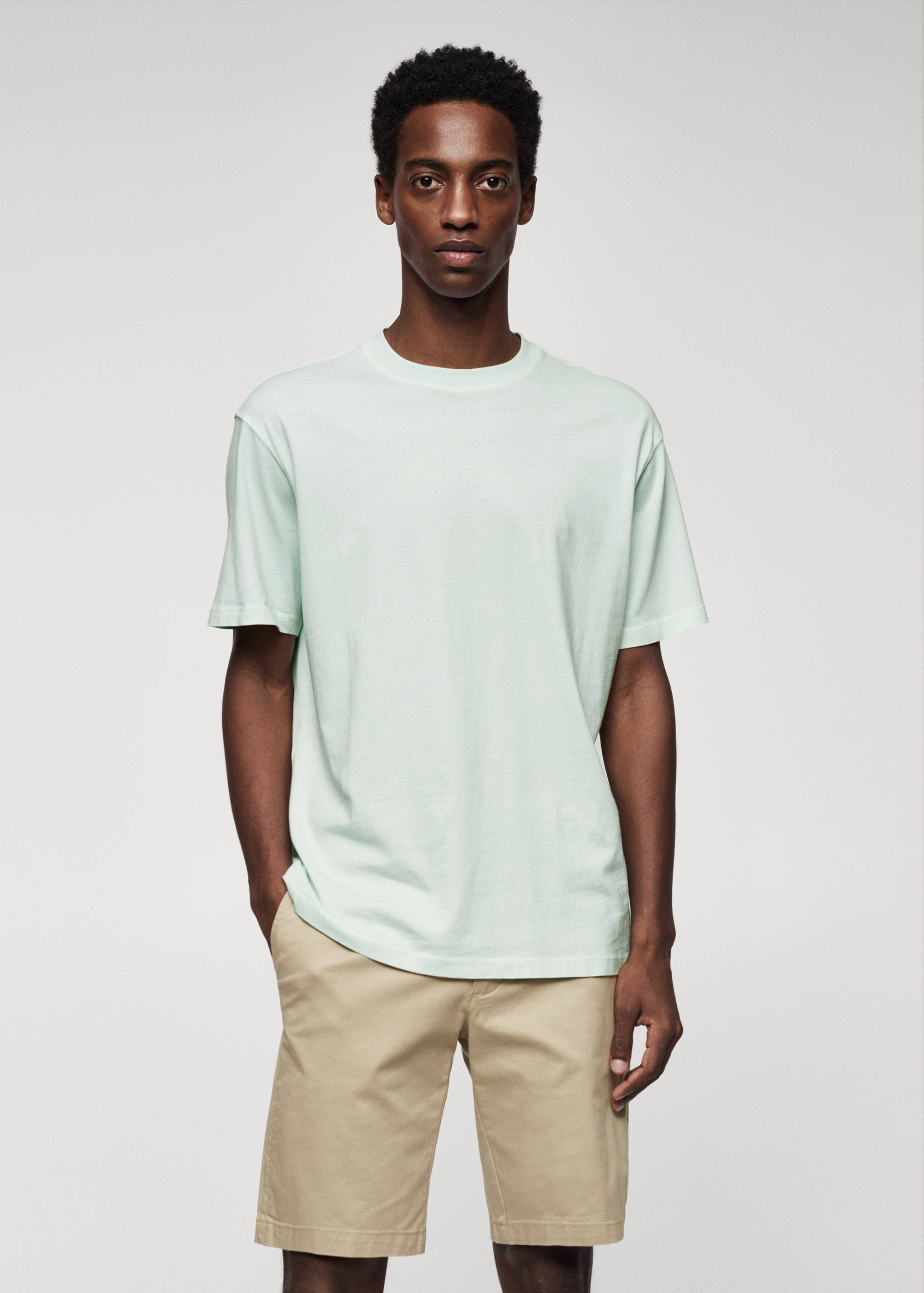 Samarreta 100% cotó relaxed fit - Pla mig