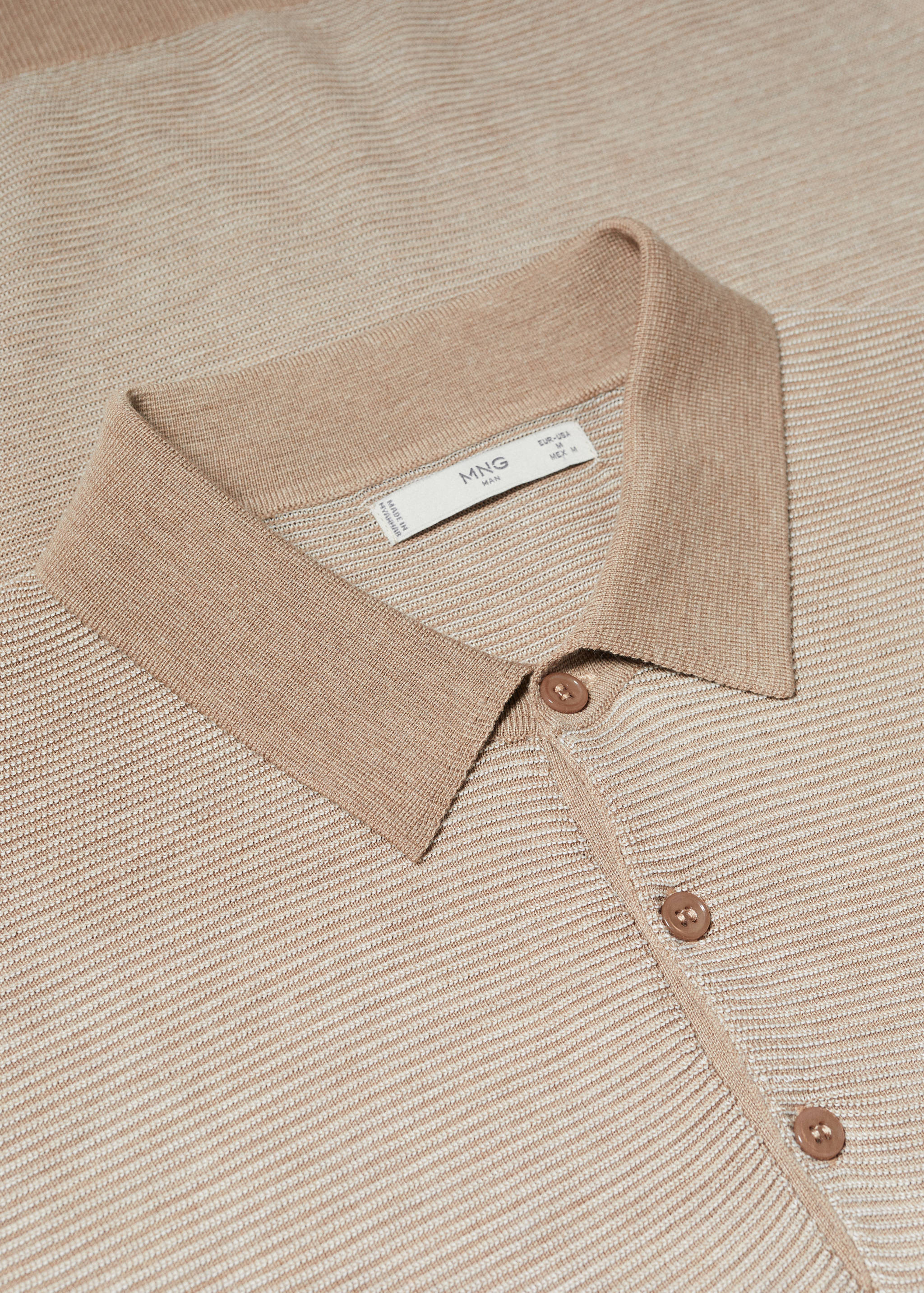 Patterned cotton polo shirt - Details of the article 8