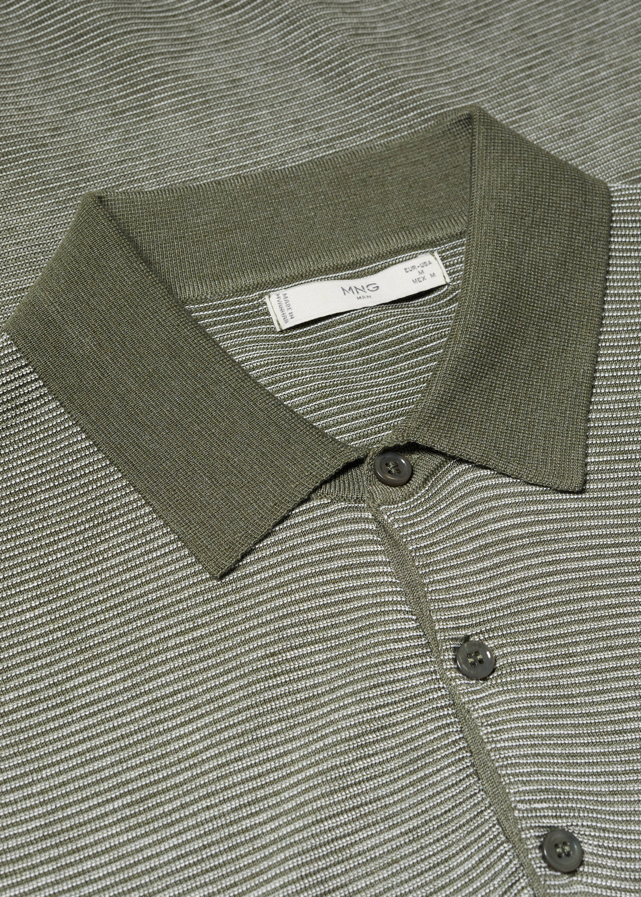 Patterned cotton polo shirt - Details of the article 8