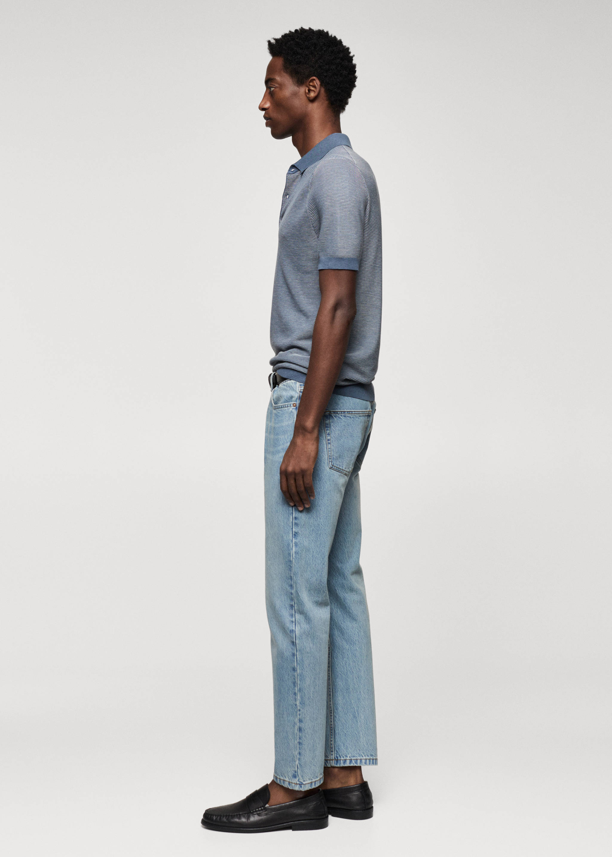 Patterned cotton polo shirt - Details of the article 6