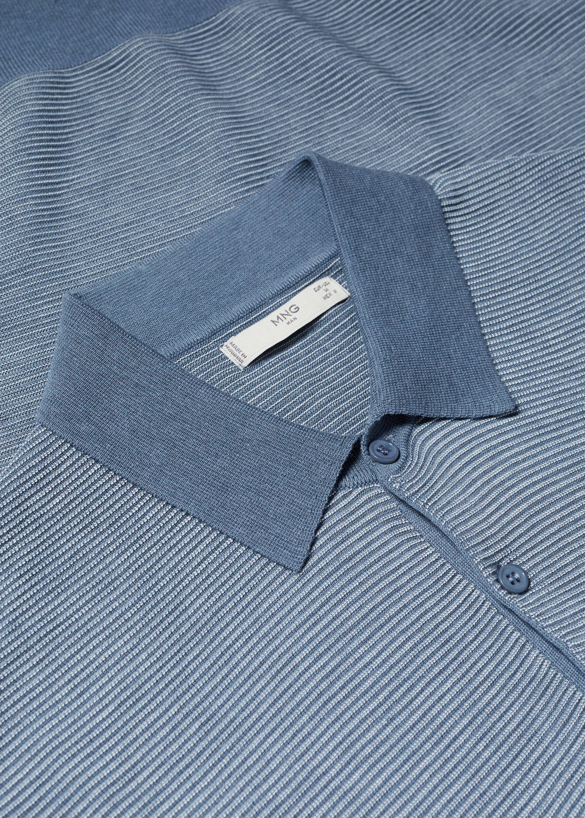 Patterned cotton polo shirt - Details of the article 8