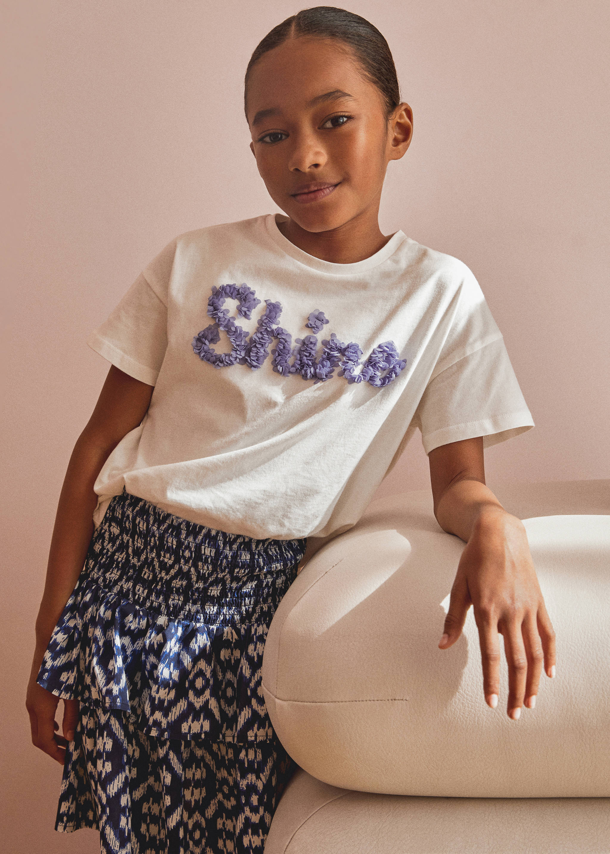 Printed skirt with ruffles - Details of the article 5