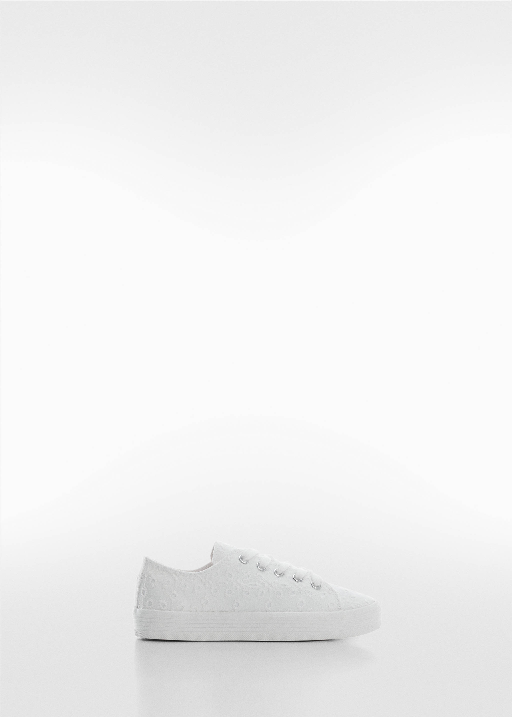 Textured lace-up trainers - Article without model