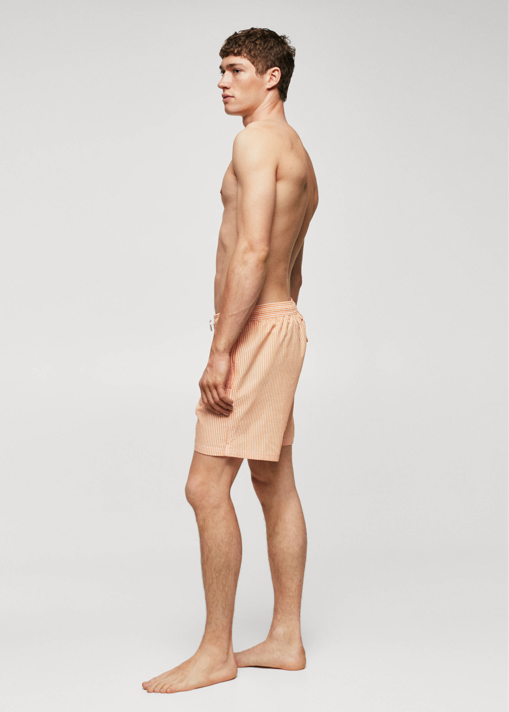 Seersucker striped swimsuit - Details of the article 2