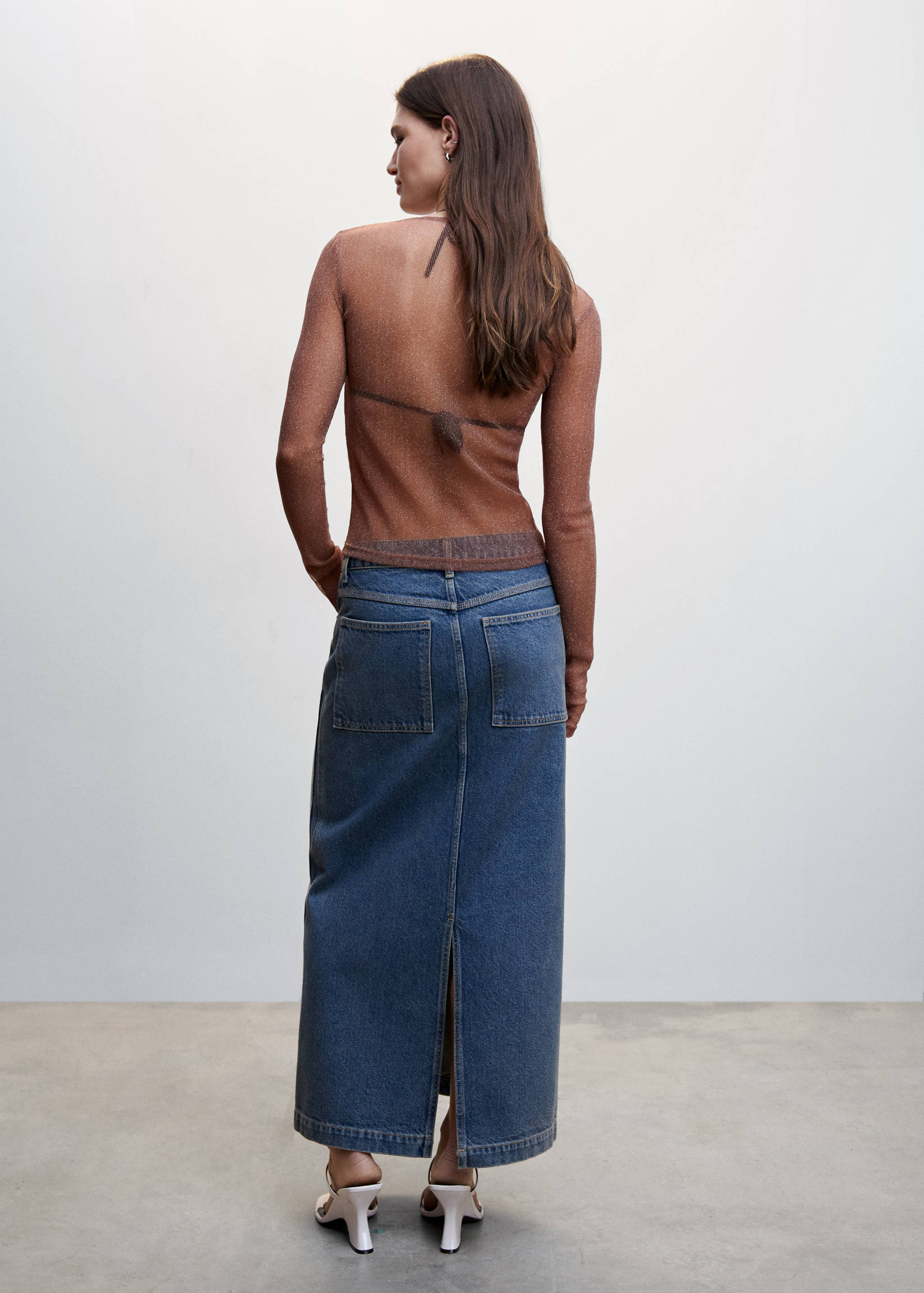 Semi-transparent lurex t-shirt - Reverse of the article