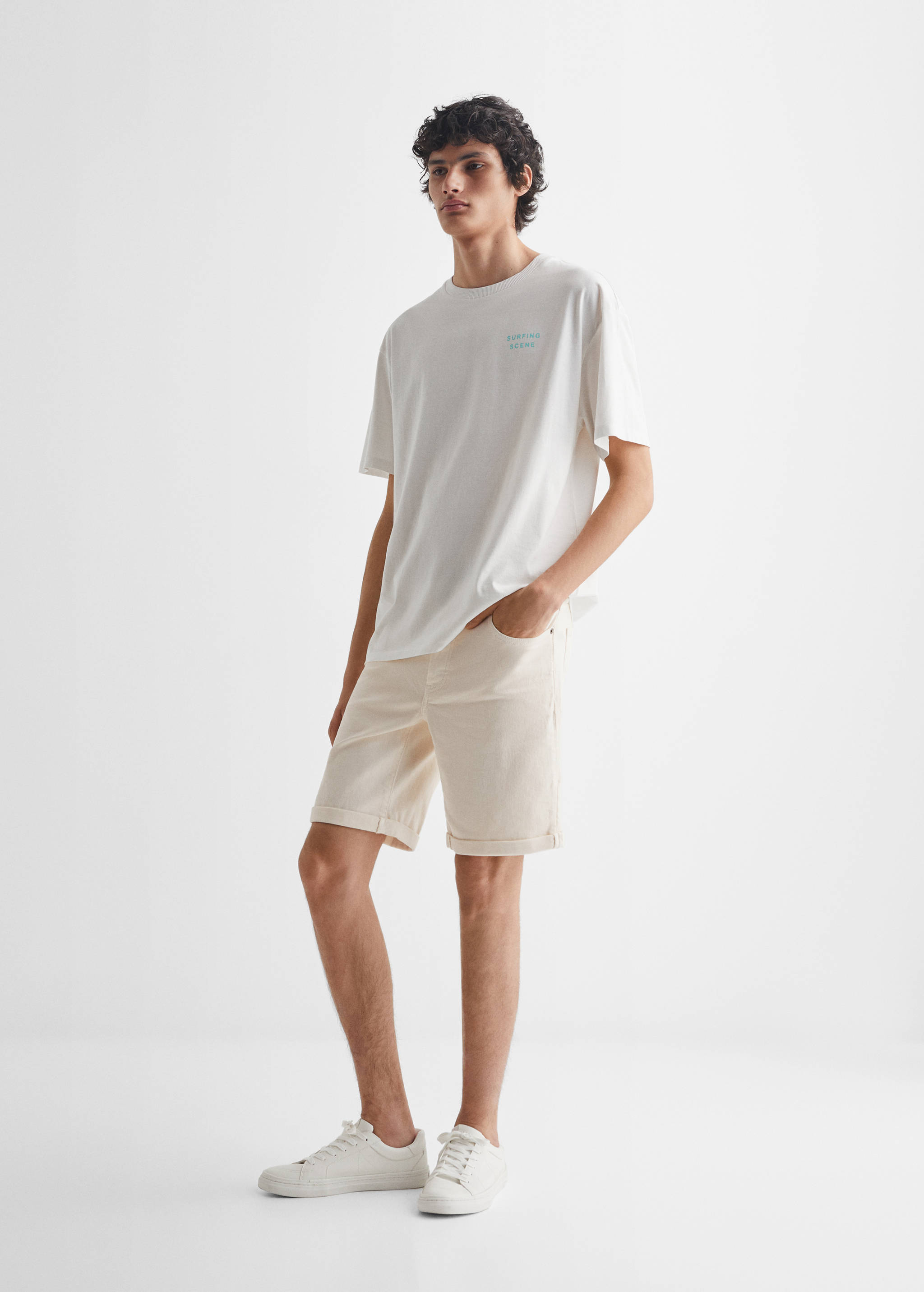 Bermuda denim coton - Plan général